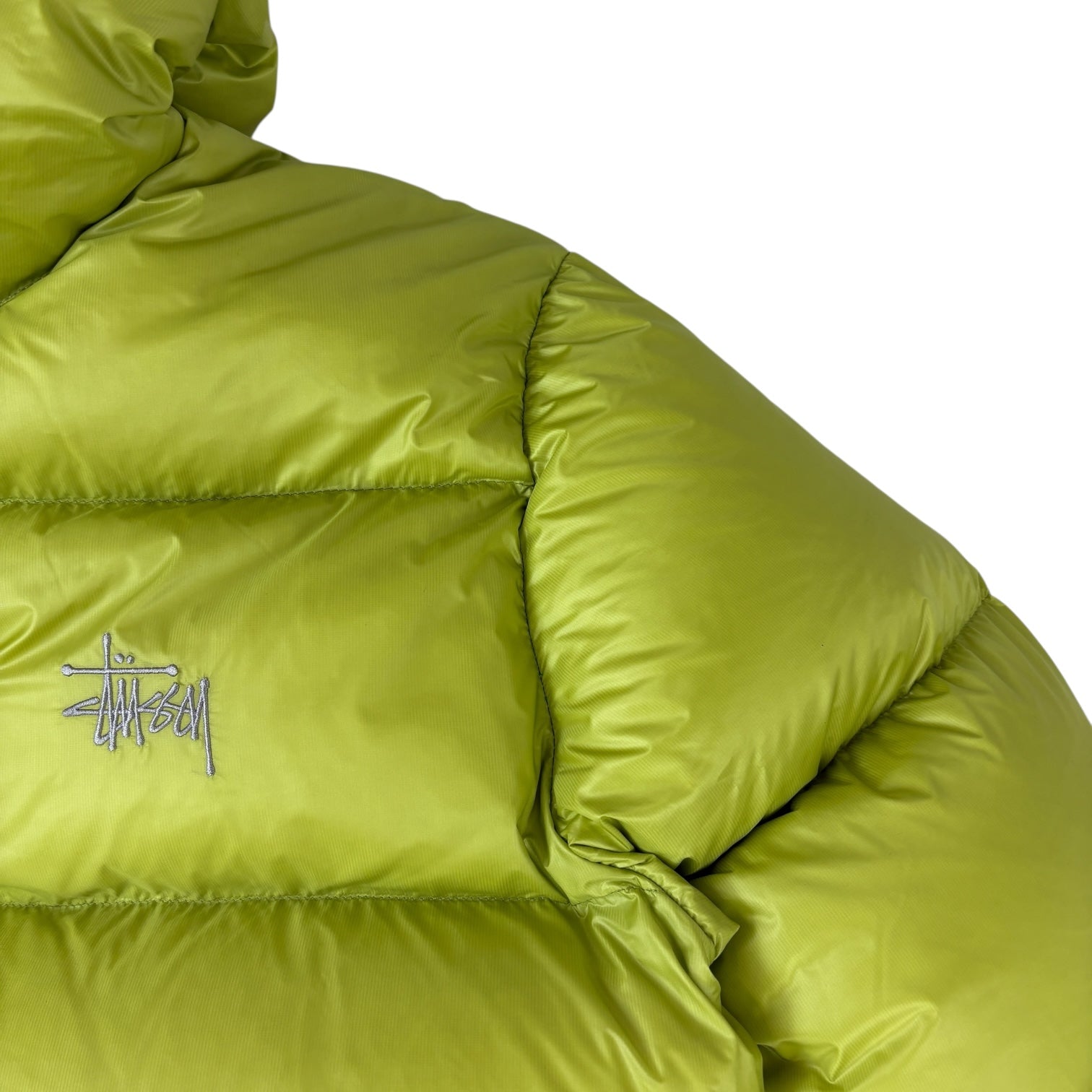 Stussy Nylon Down Puffer Jacket Neon