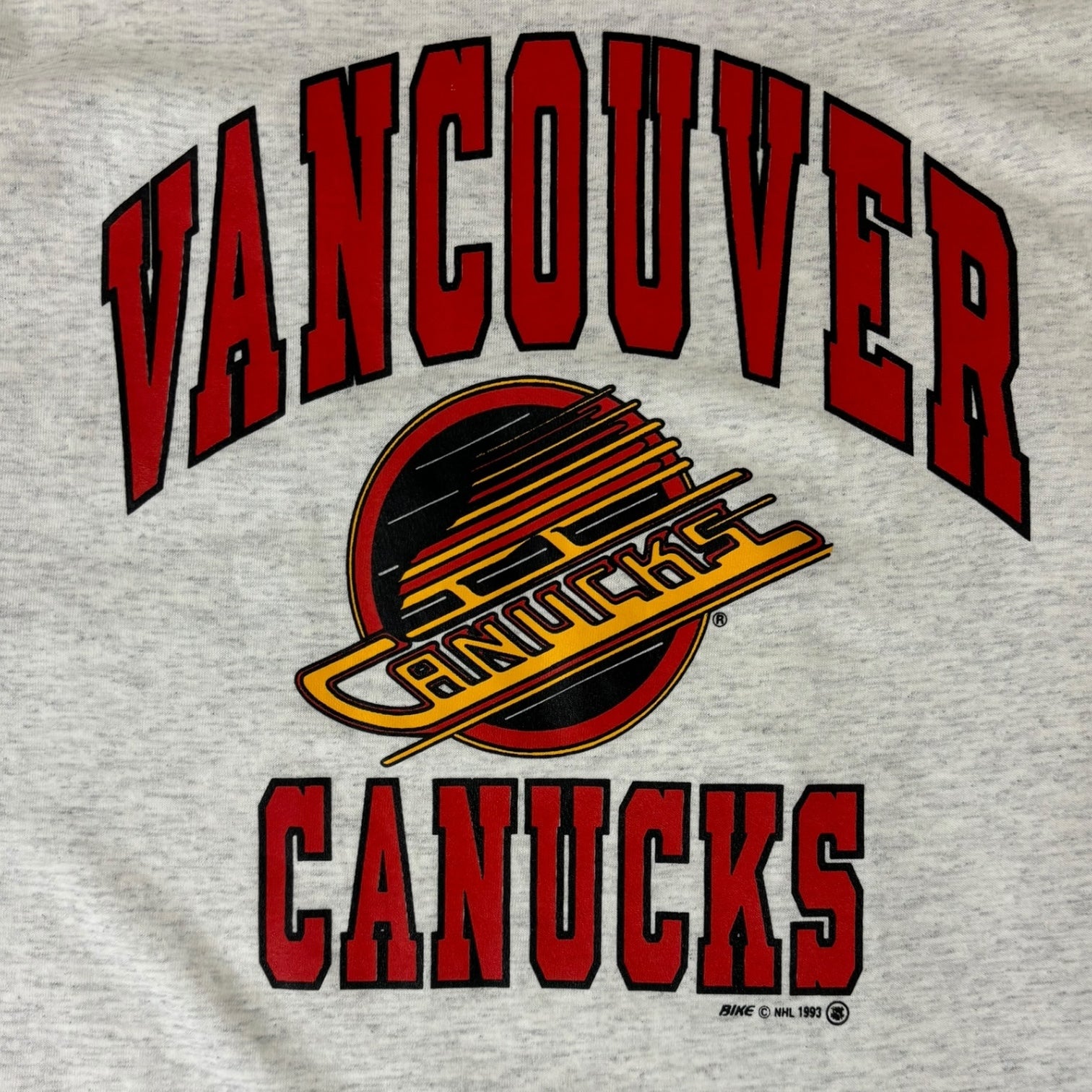 Vintage 1993 Vancouver Canucks T-Shirt Grey