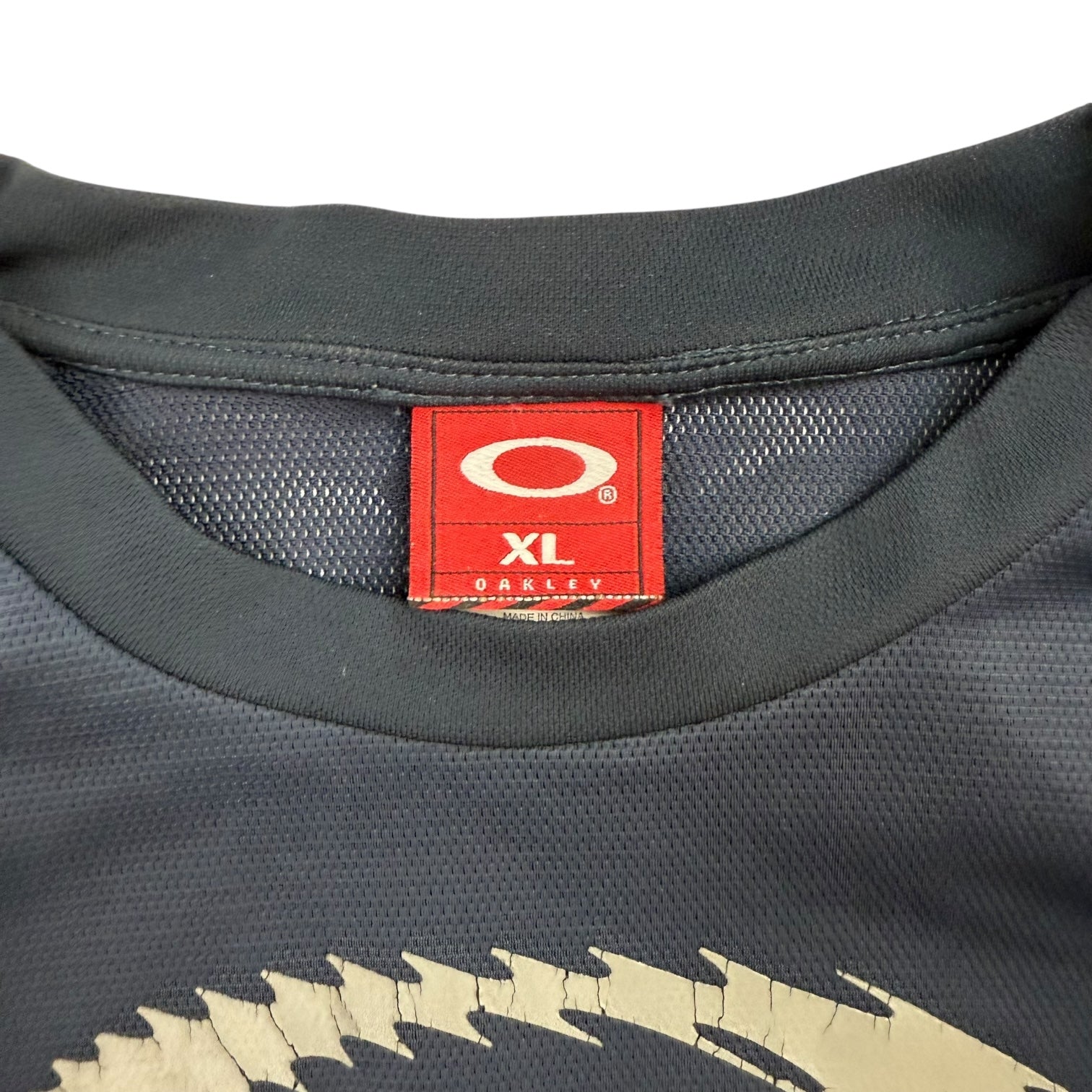 Vintage Oakley Factory Pilot Half Sleeve Jersey Navy Blue