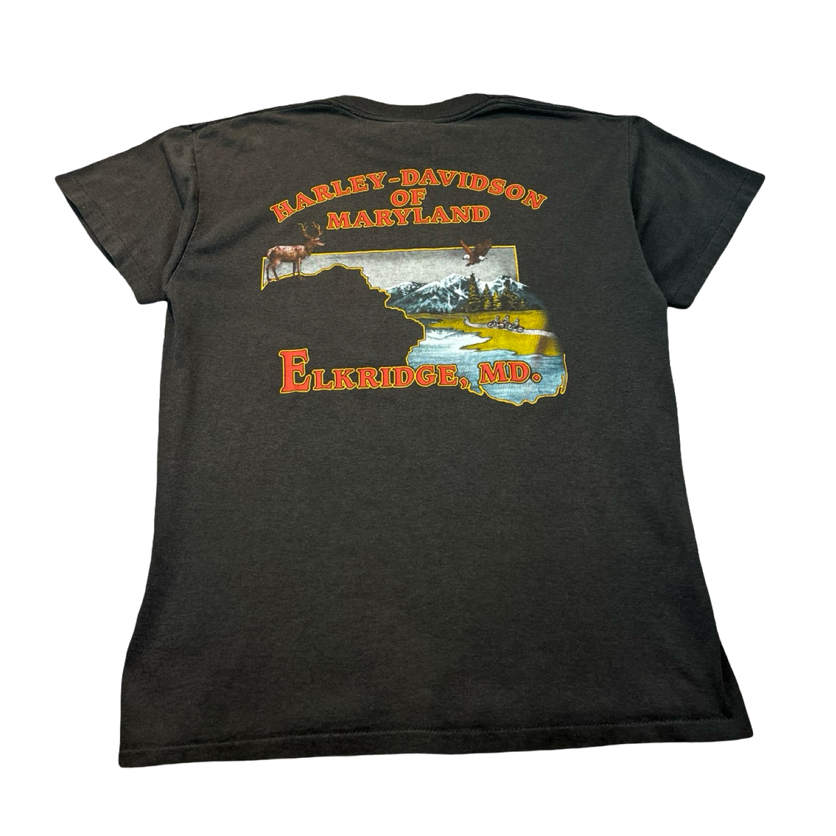 1994 Harley Davidson 3D Emblem The Eagle Soars Alone T-Shirt Black