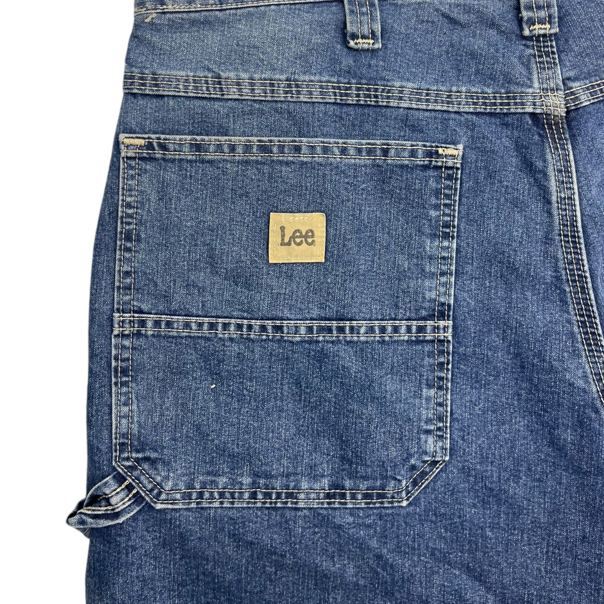 Vintage Lee Carpenter Jorts Deep Mid Wash