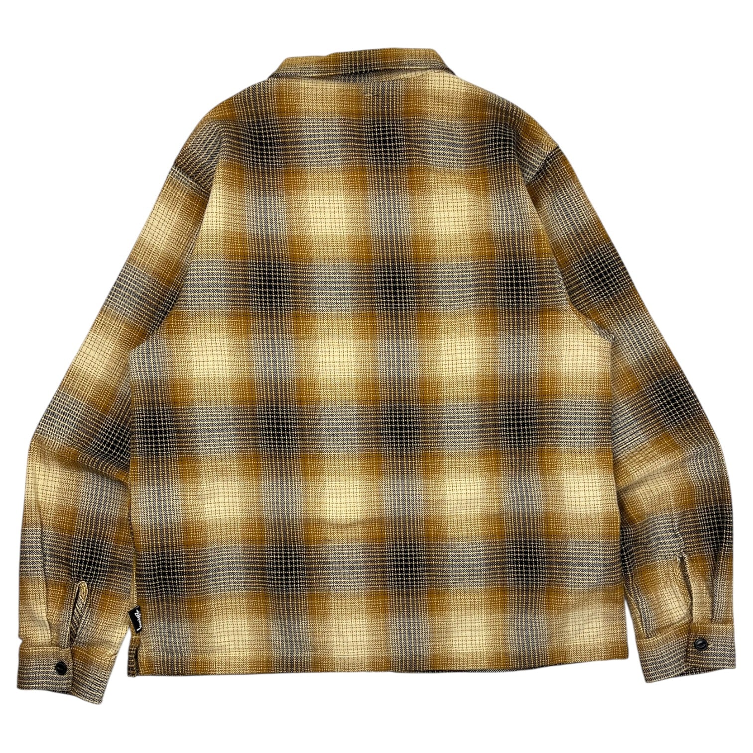 Stussy Jack Shadow Plaid Zip Shirt 'Mustard'