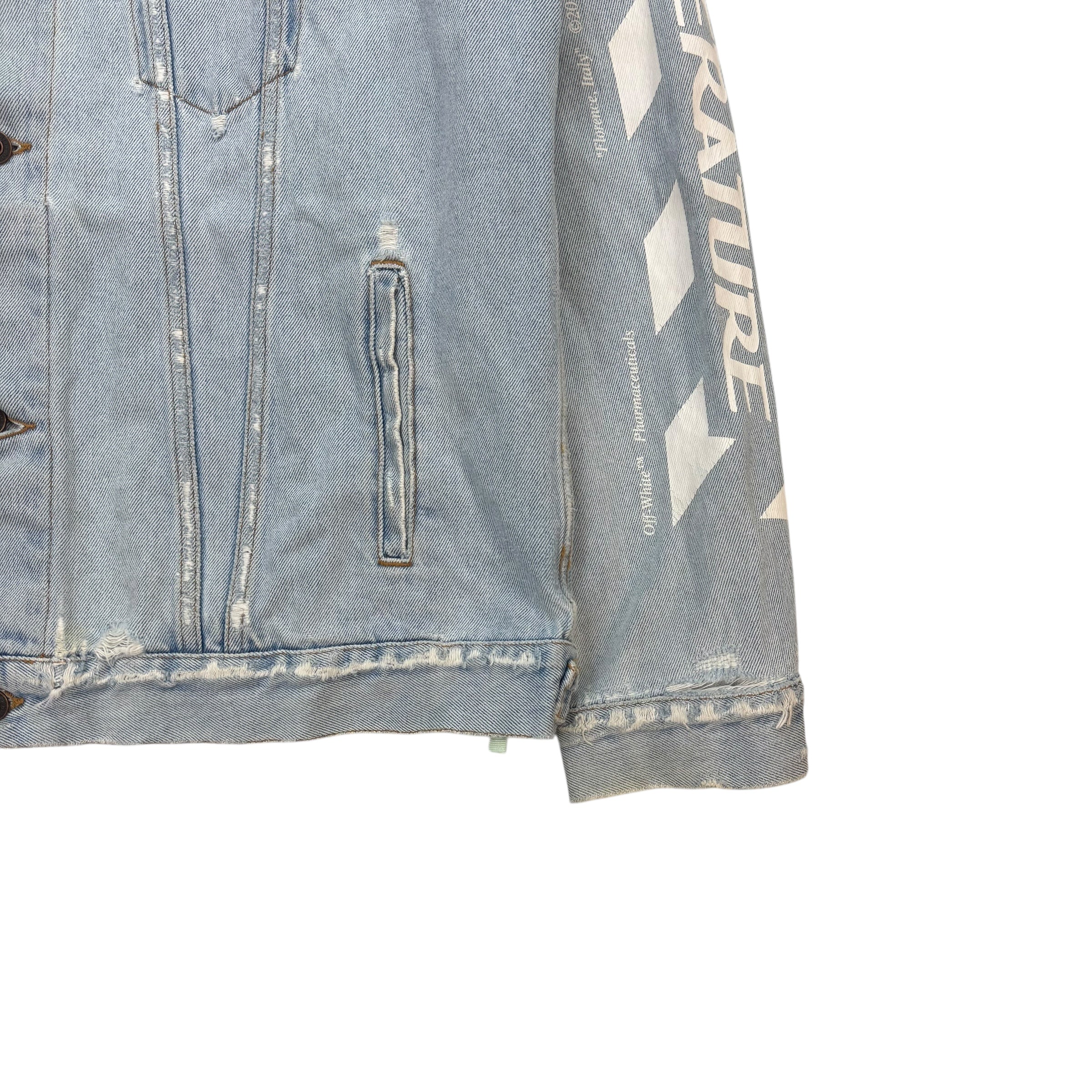 Off-White Temperature Denim Jacket Light Washed Blue