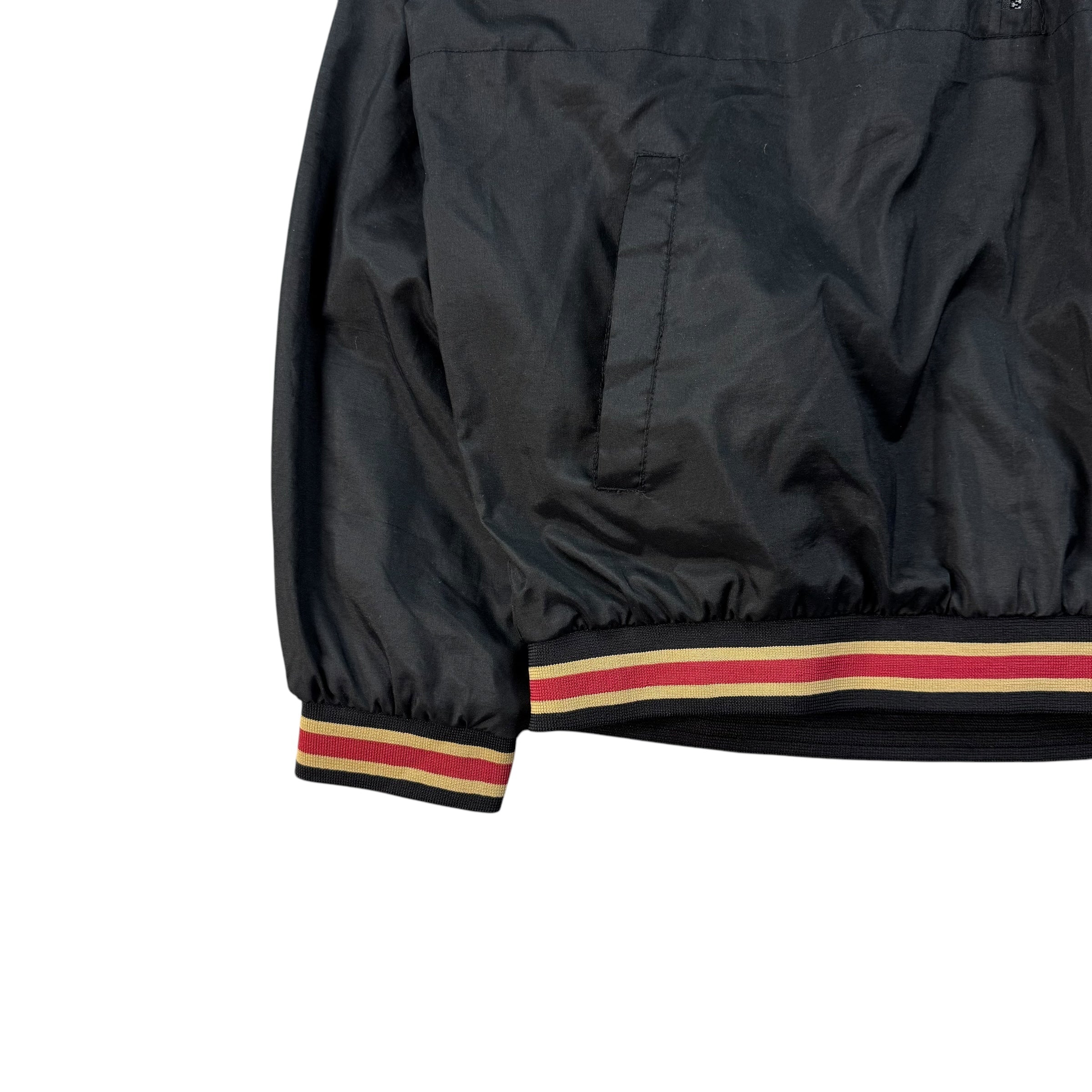 Vintage San Francisco 49ers Pro Line Quarter Zip Bomber Jacket Black