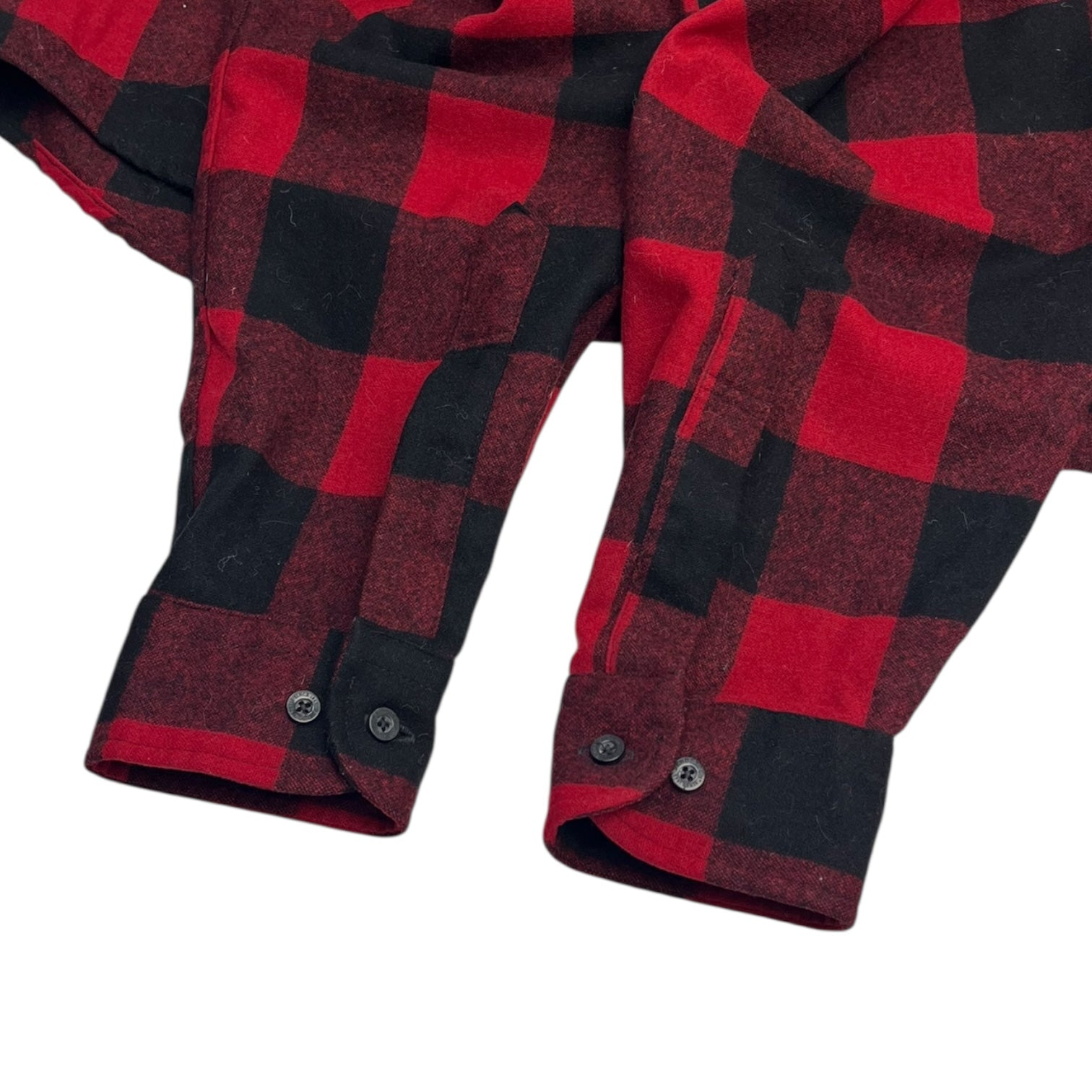 Vintage Pendleton Wool Checkered Lodge Button-Up Shirt Red/Noir