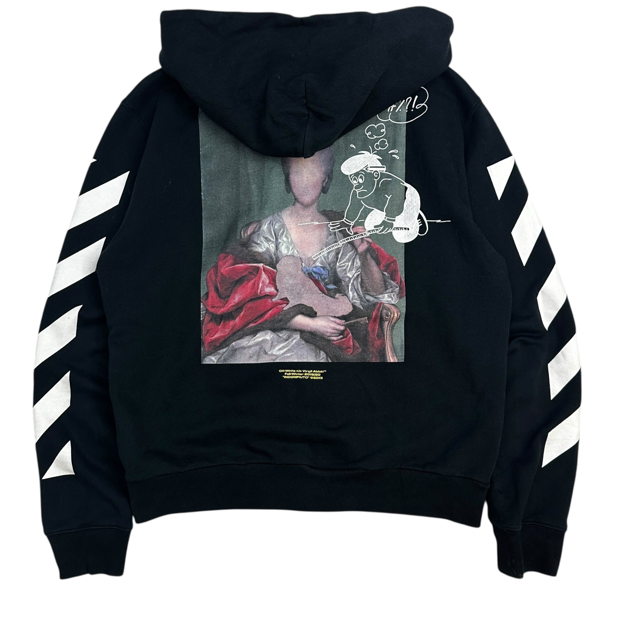 Off White Incomputa Zip Up Hoodie Black