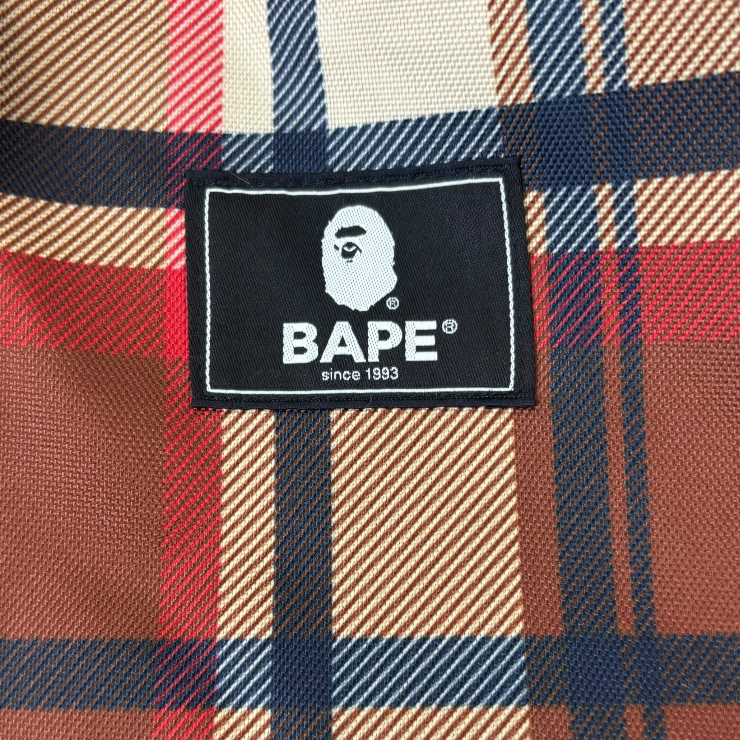 BAPE FW22 Check Daypack Backpack Red