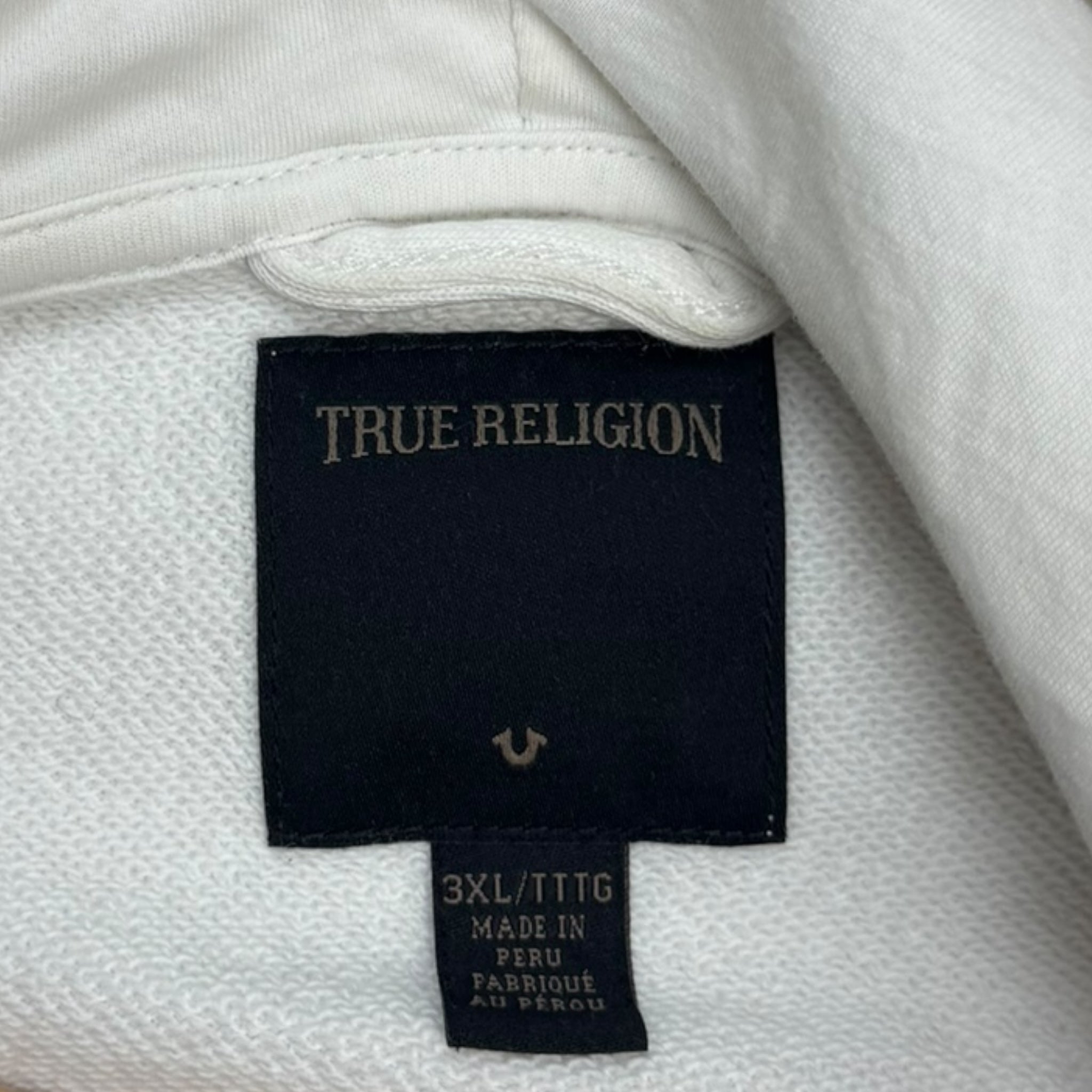 Y2K True Religion Gothic Spellout Zip Up Hoodie