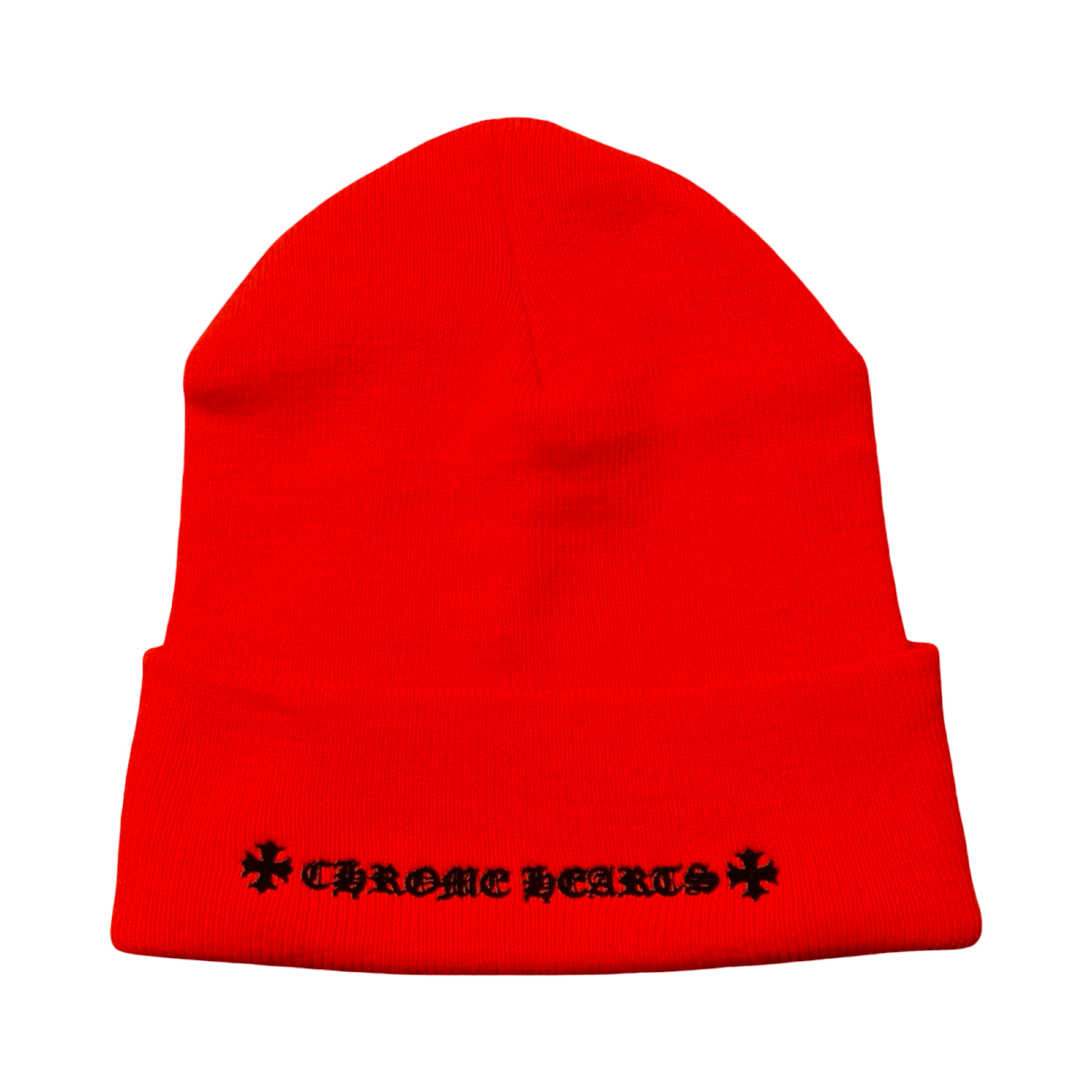 Chrome Hearts Embroidered CH Logo Beanie Orange 