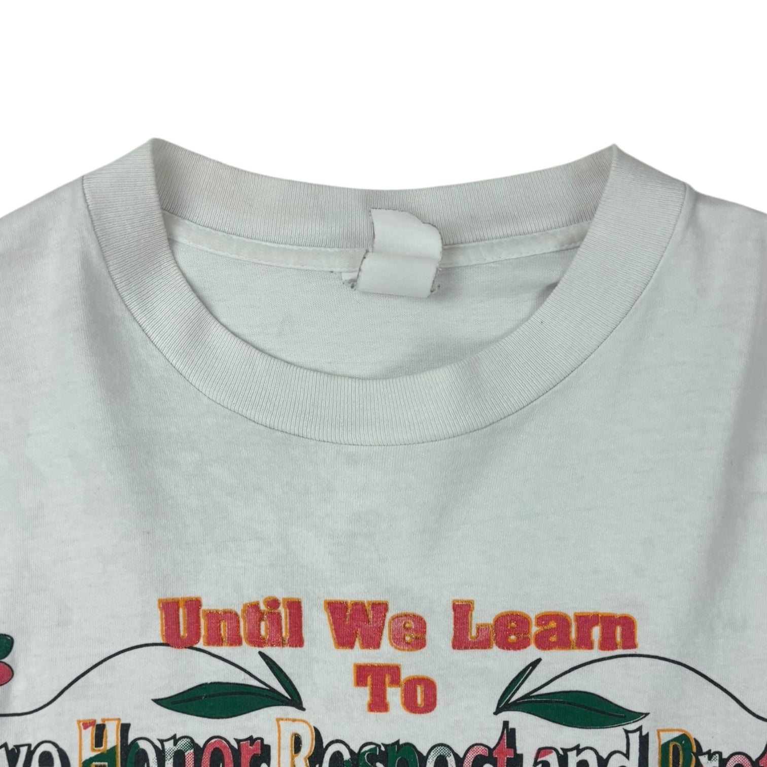 Vintage Min Louis Farrakhan “Until We Learn” T-Shirt White