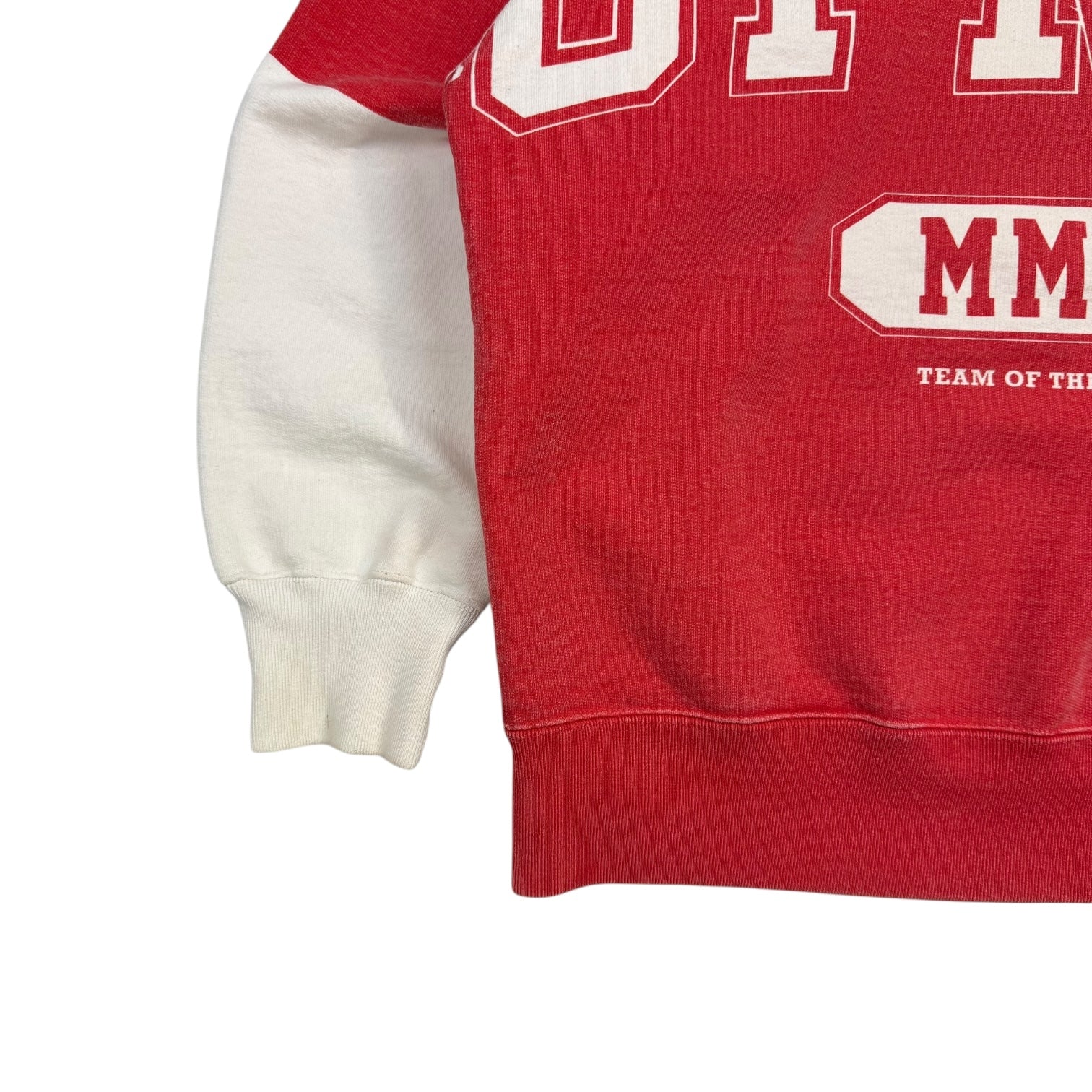 Supreme Overprint Crewneck Red/White
