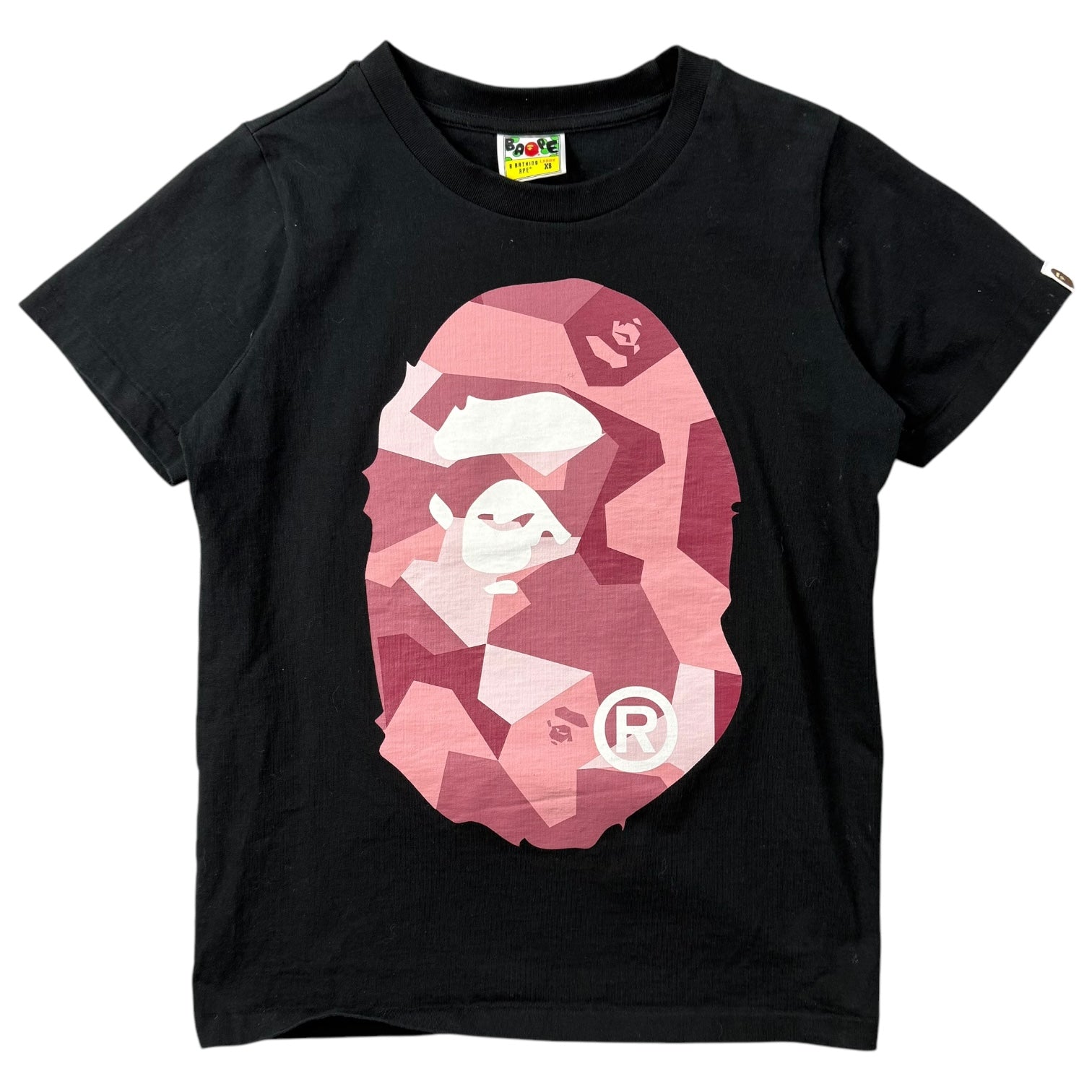 Bape Women's Splinter Camo Ape Head Tee Black