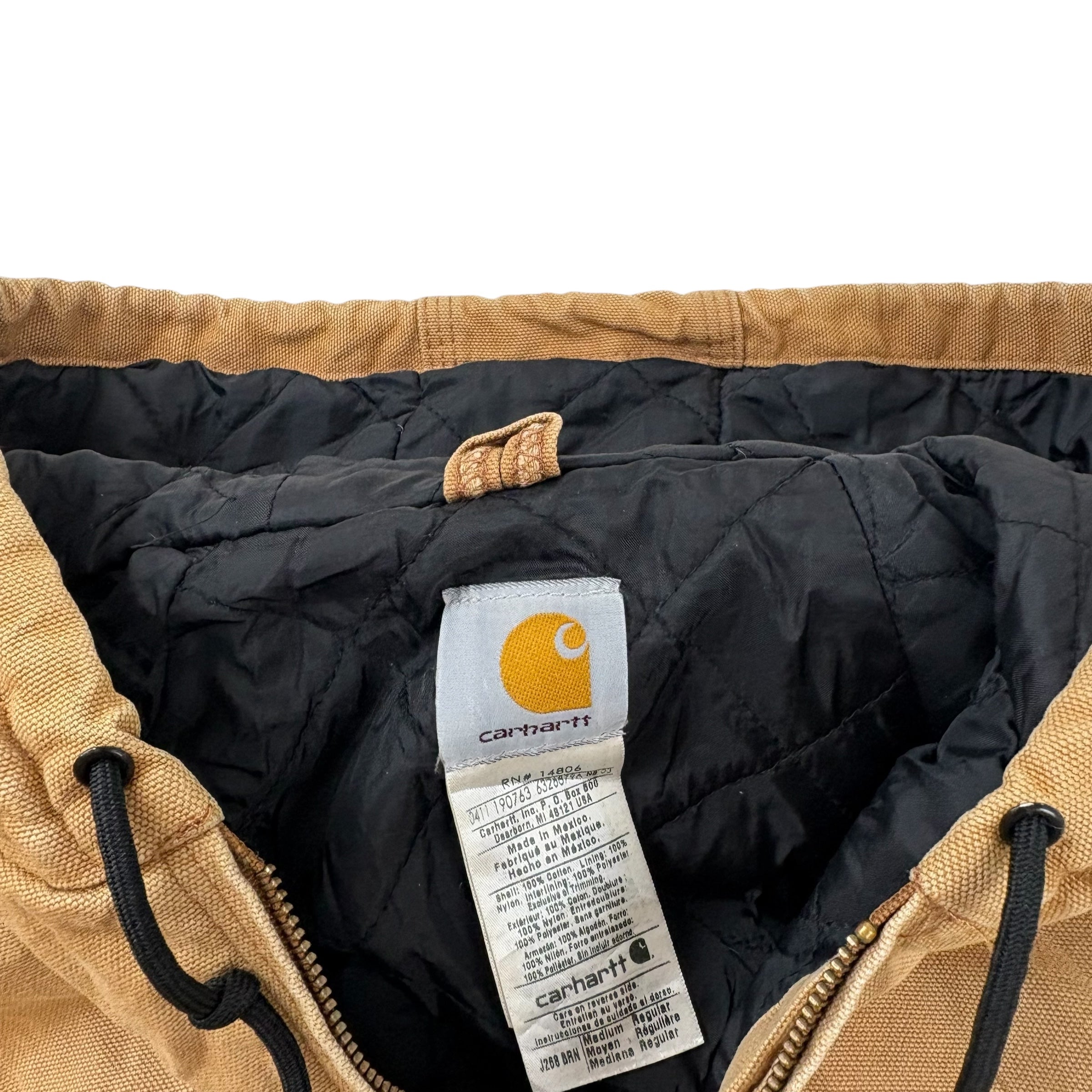 Carhartt Firm Duck Thermal Lined Full Zip Hooded Jacket Brown