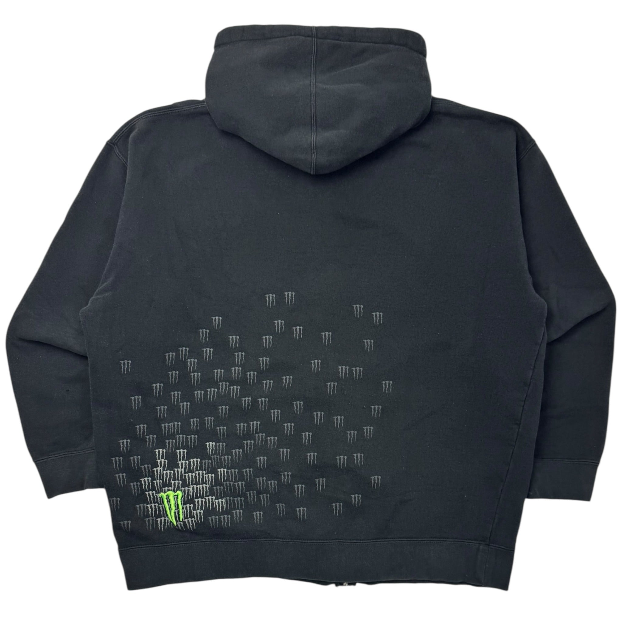 Vintage Y2K Monster Energy Embroidered Zip Up Hoodie