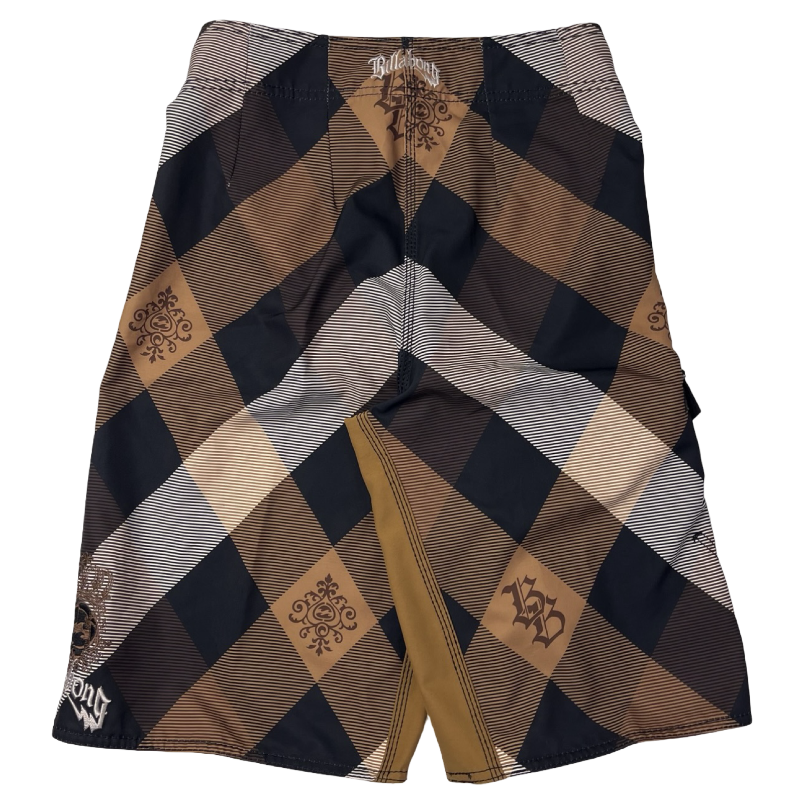 Vintage Y2K Billabong Argyle Board Shorts Brown