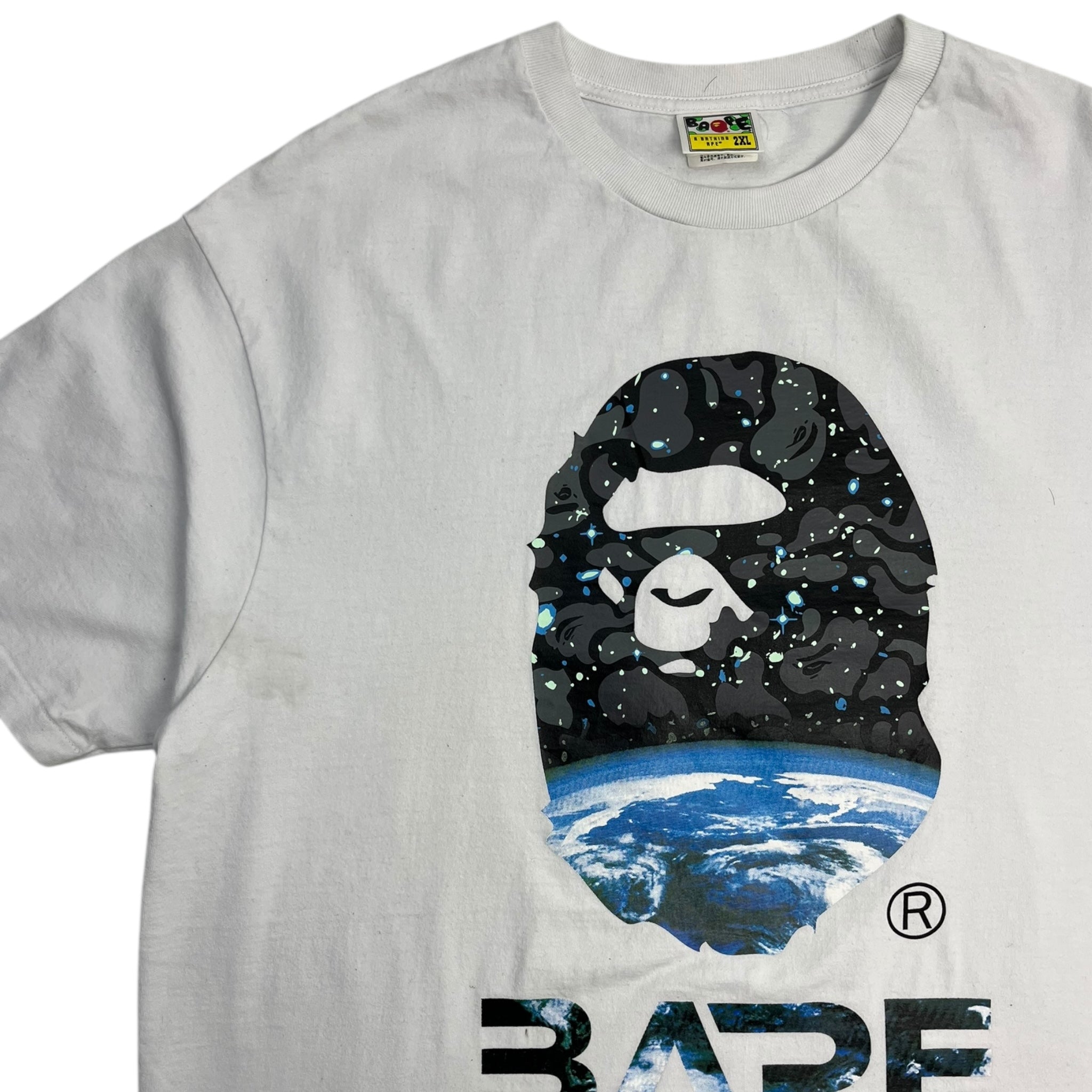 Bape Space Camo Ape Head Tee White