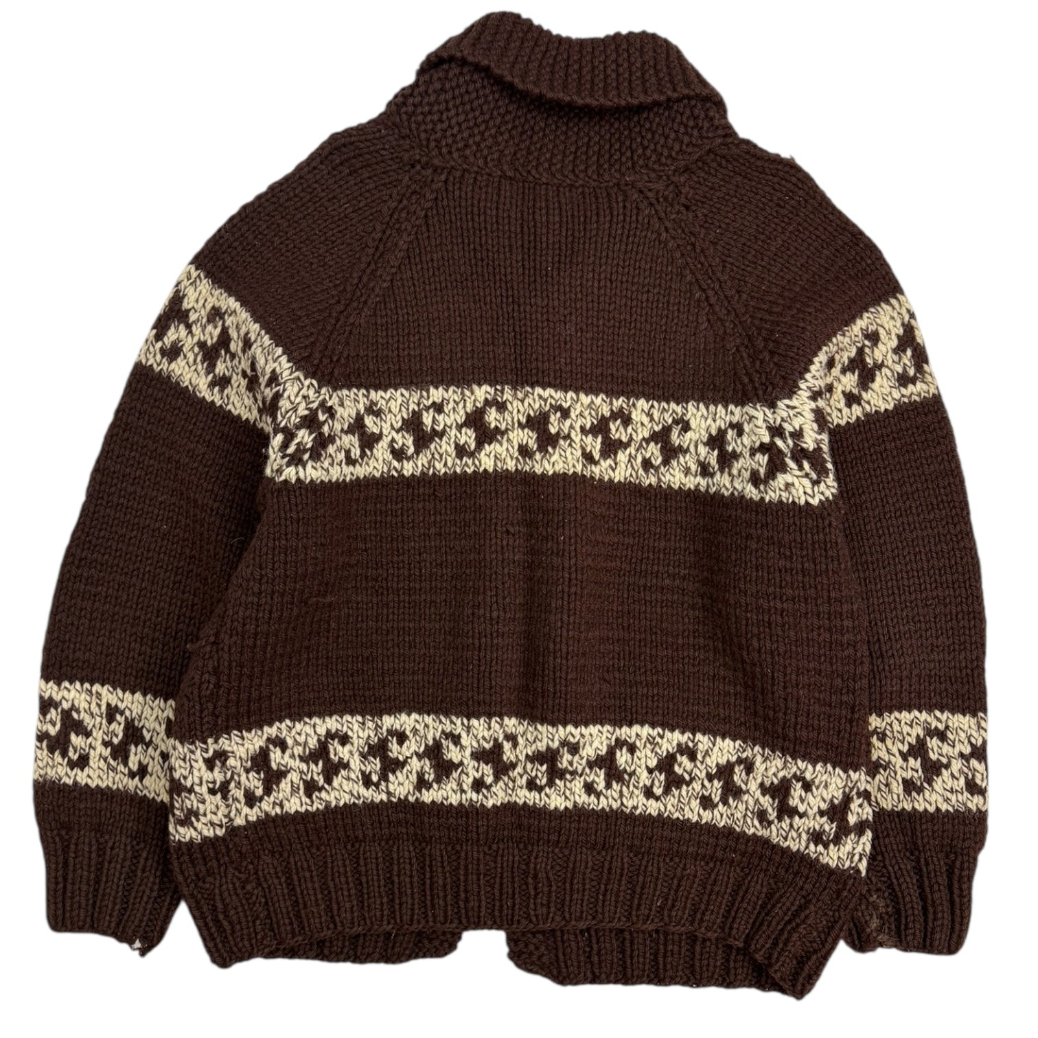 Vintage Cowichan Knit Sweater Brown