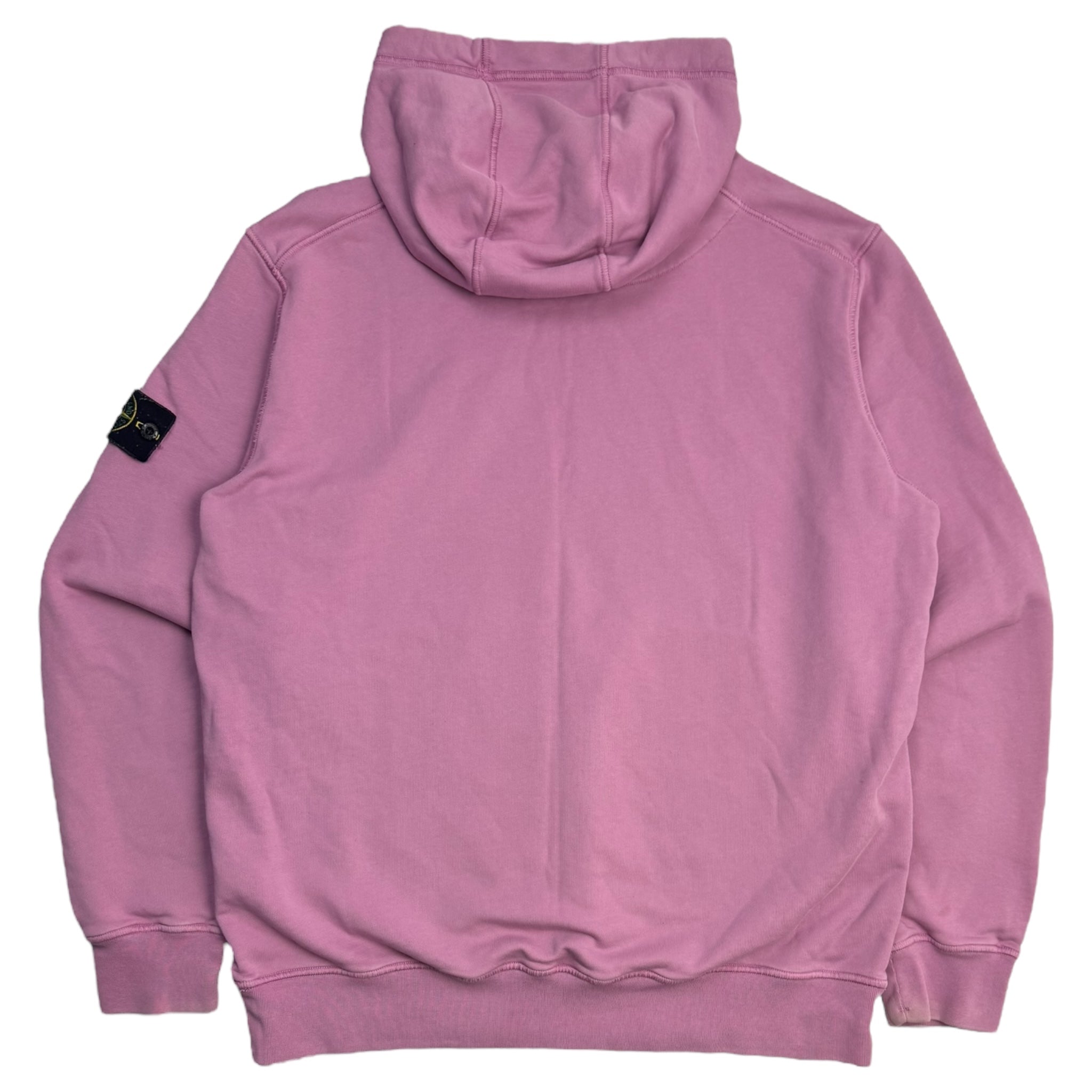 Stone Island Patch Logo Hoodie Rose