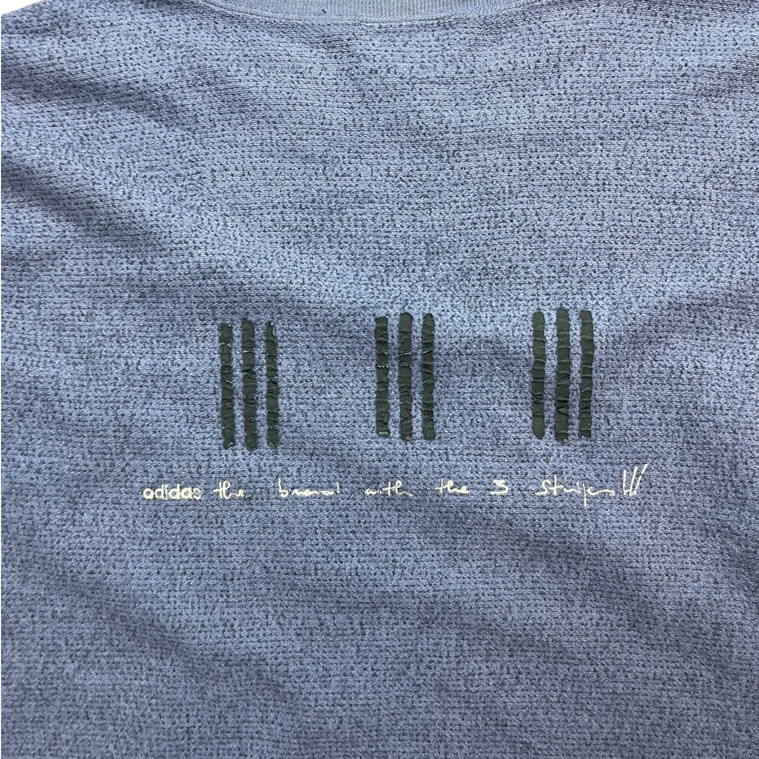 Vintage Adidas Three Stripes Reverse Crewneck Navy