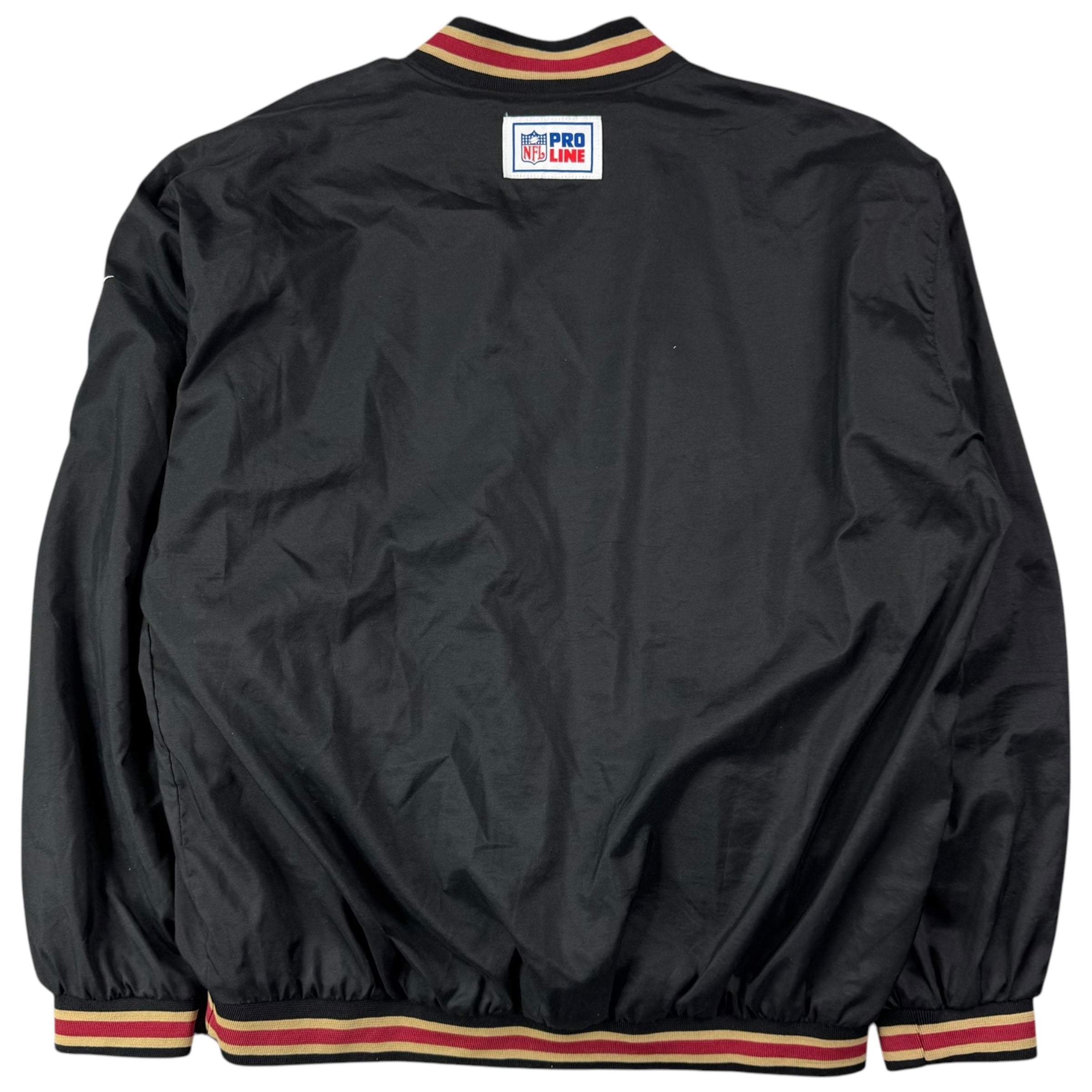 Vintage San Francisco 49ers Pro Line Quarter Zip Bomber Jacket Black