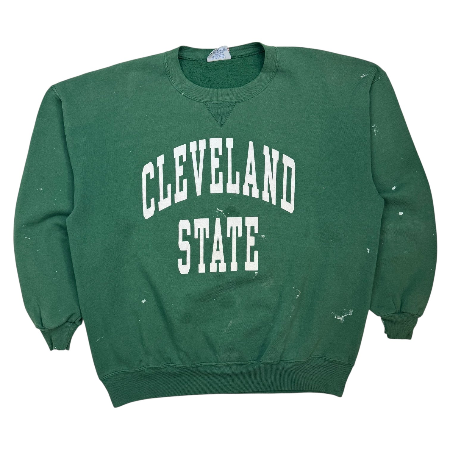 Vintage Cleveland State Crewneck Sweater Green