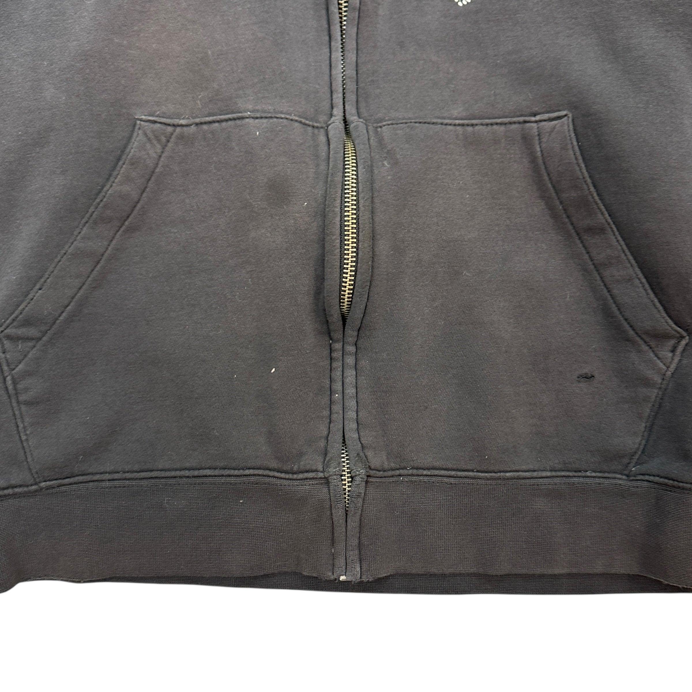 Vintage Social Distortion Zip-up Hoodie Black