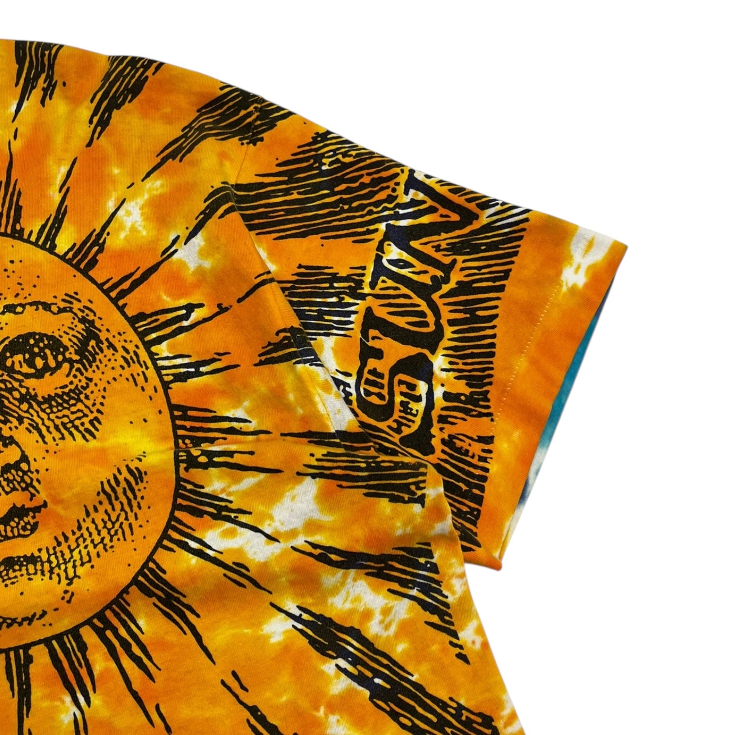 1992 Liquid Blue Sun & Moon Tie Dye All Over Print T-Shirt
