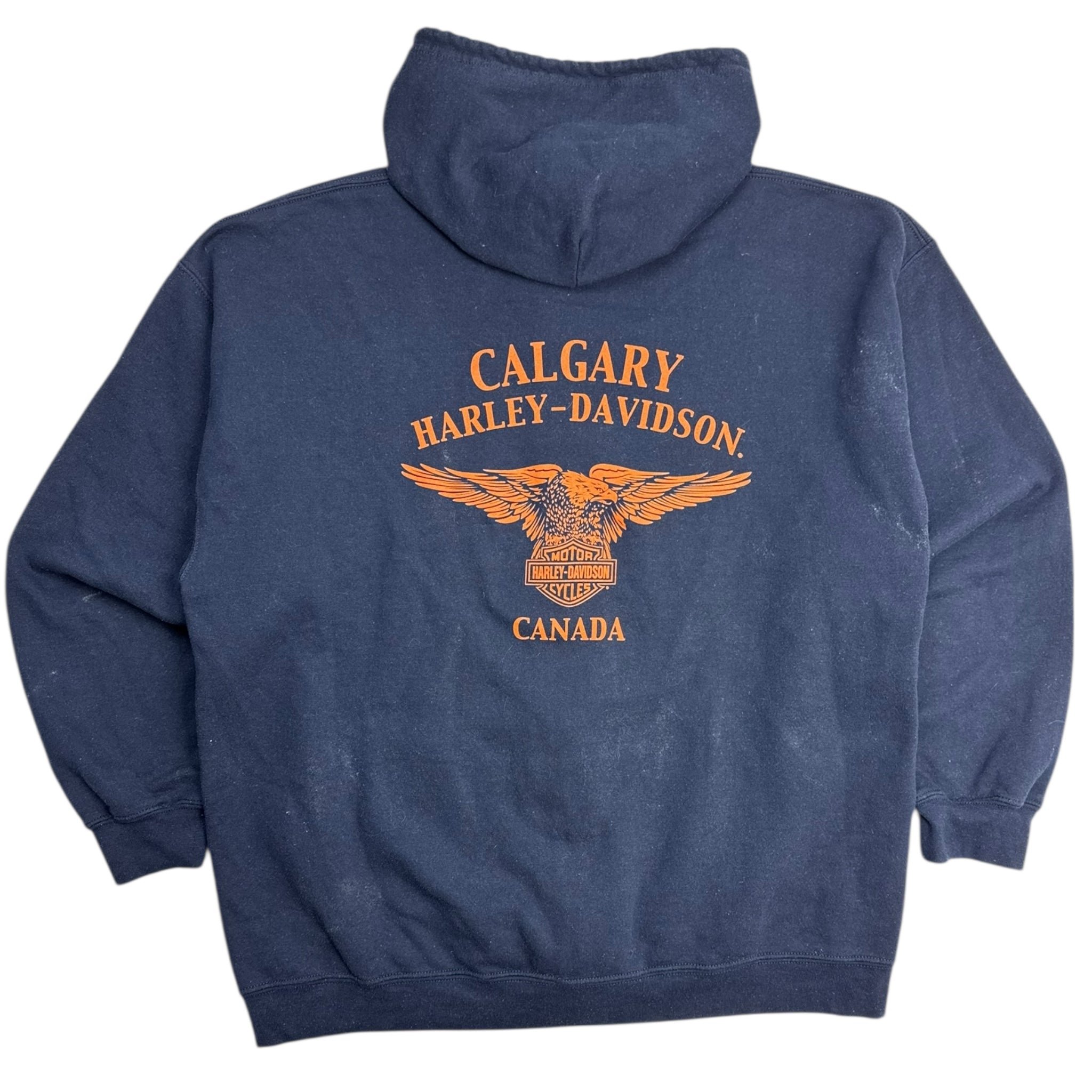 Harley Davidson Calgary Zip Up Hoodie Navy