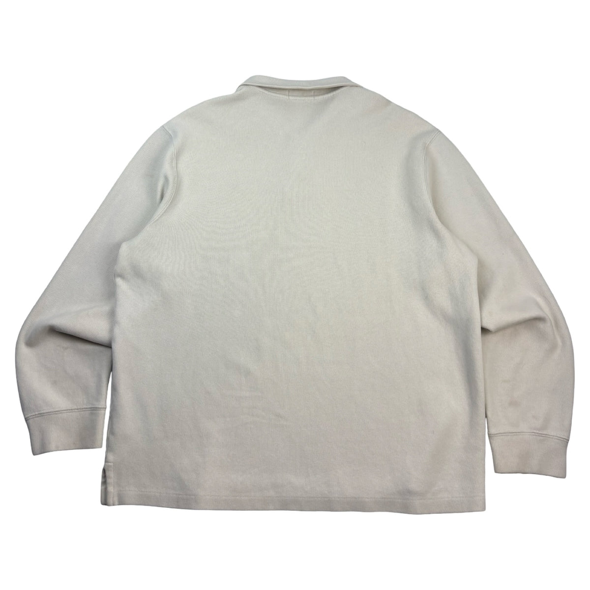 Vintage Polo Ralph Lauren Open Hem 1/4 Zip Egg Shell