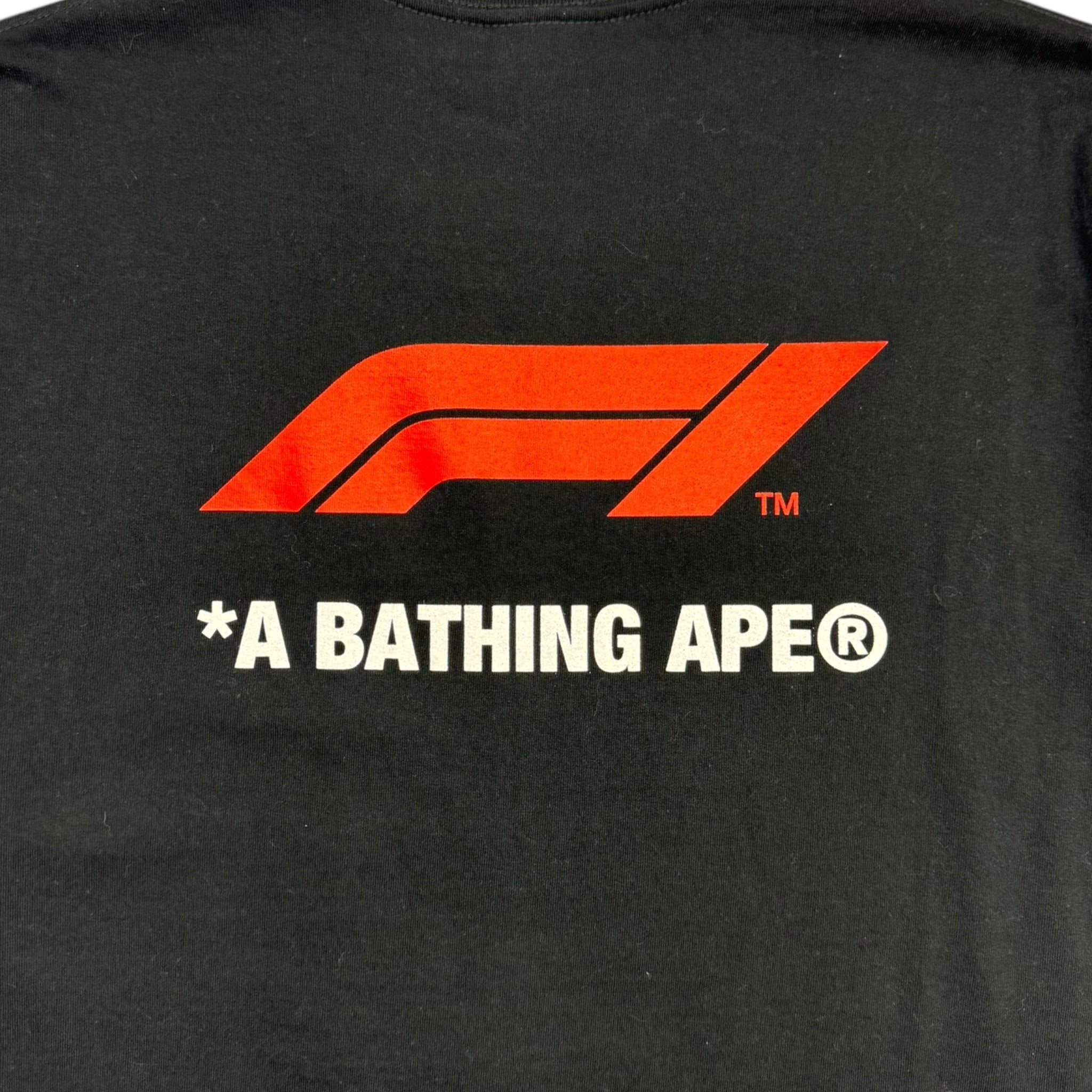 BAPE x F1 Photo Ape Head Tee Black