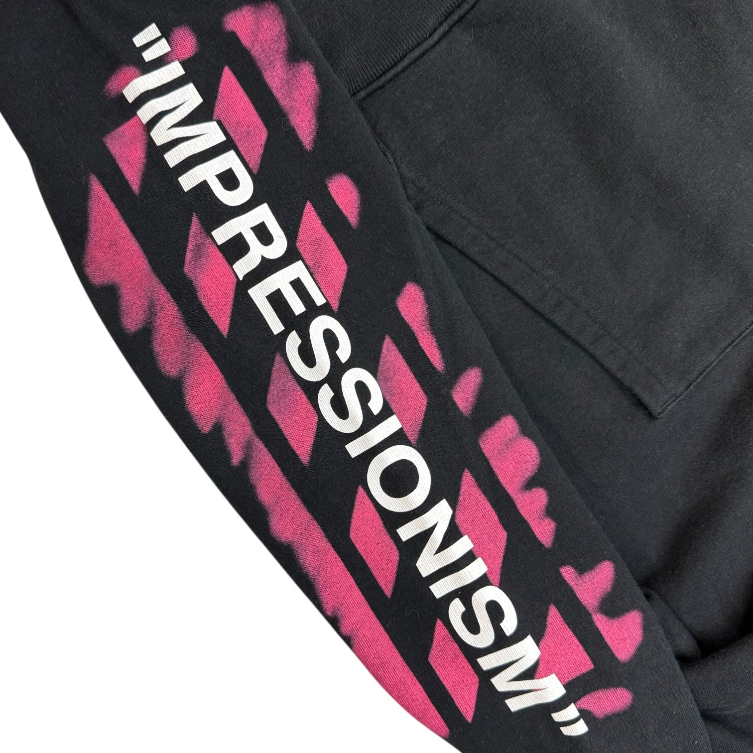 Off-White Stencil Arrow Hoodie Black/Pink