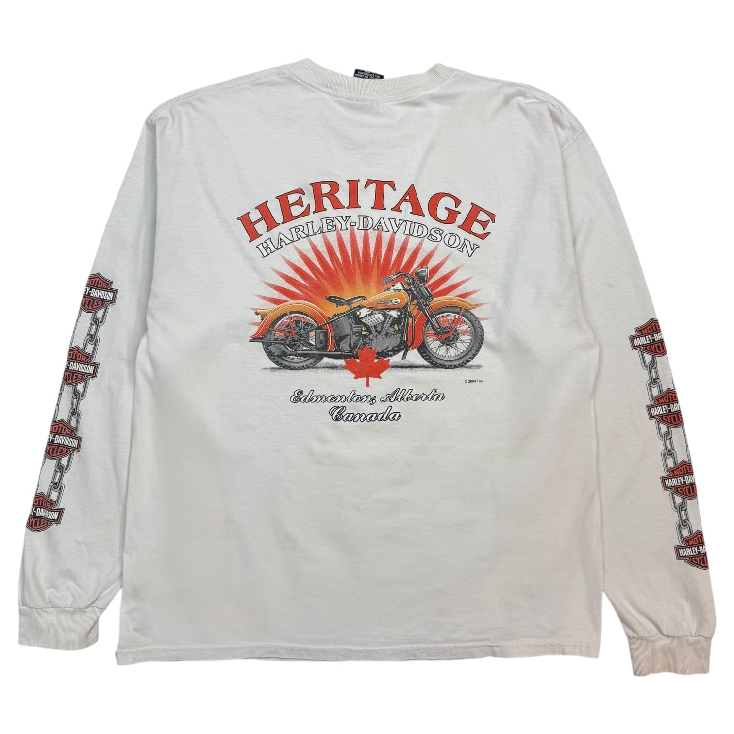 2004 Harley Davidson Of Edmonton L/S Tee White