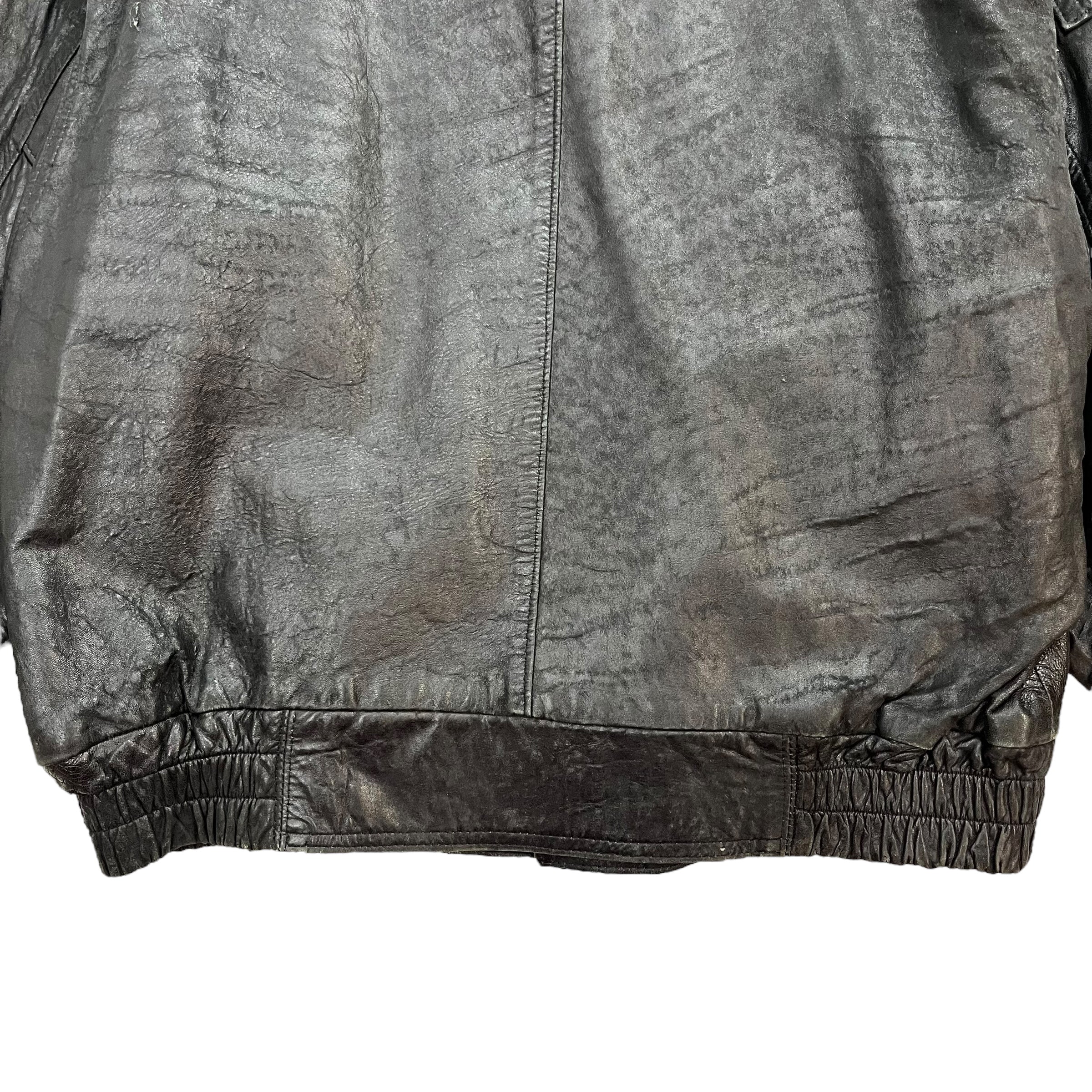 Vintage Ocean West Leather Jacket Black