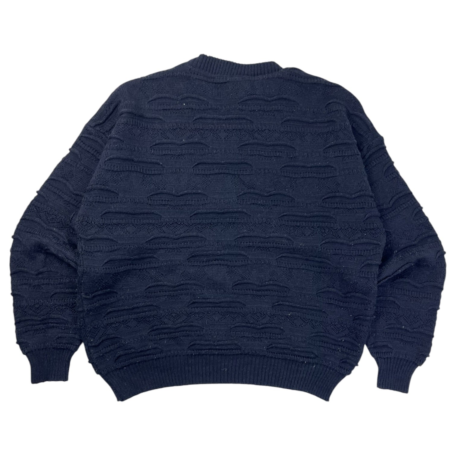 Vintage Pavillion Lipped 3D Knit Jumper Deep Navy