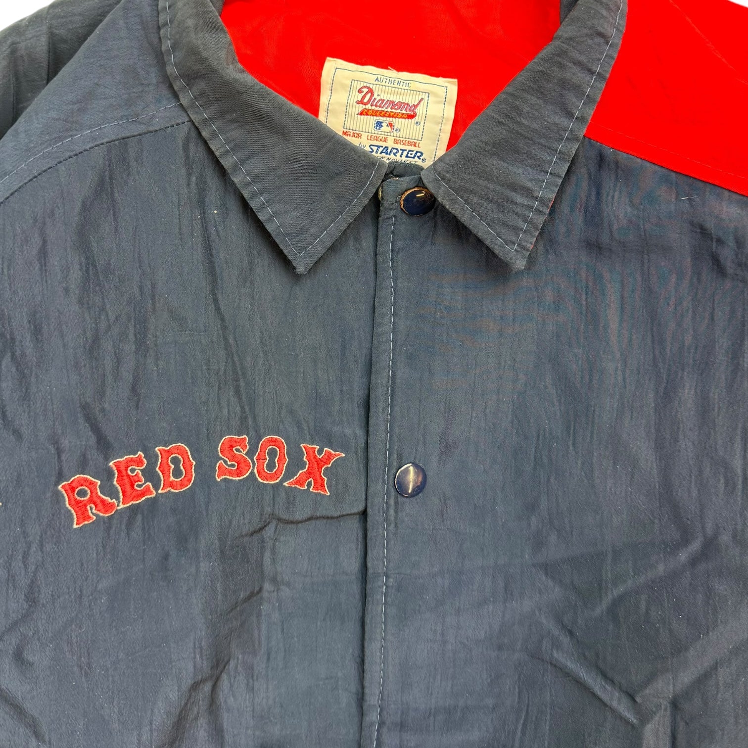 Vintage Starter Diamond Collection Boston Red Sox Training Jacket Blue/Red