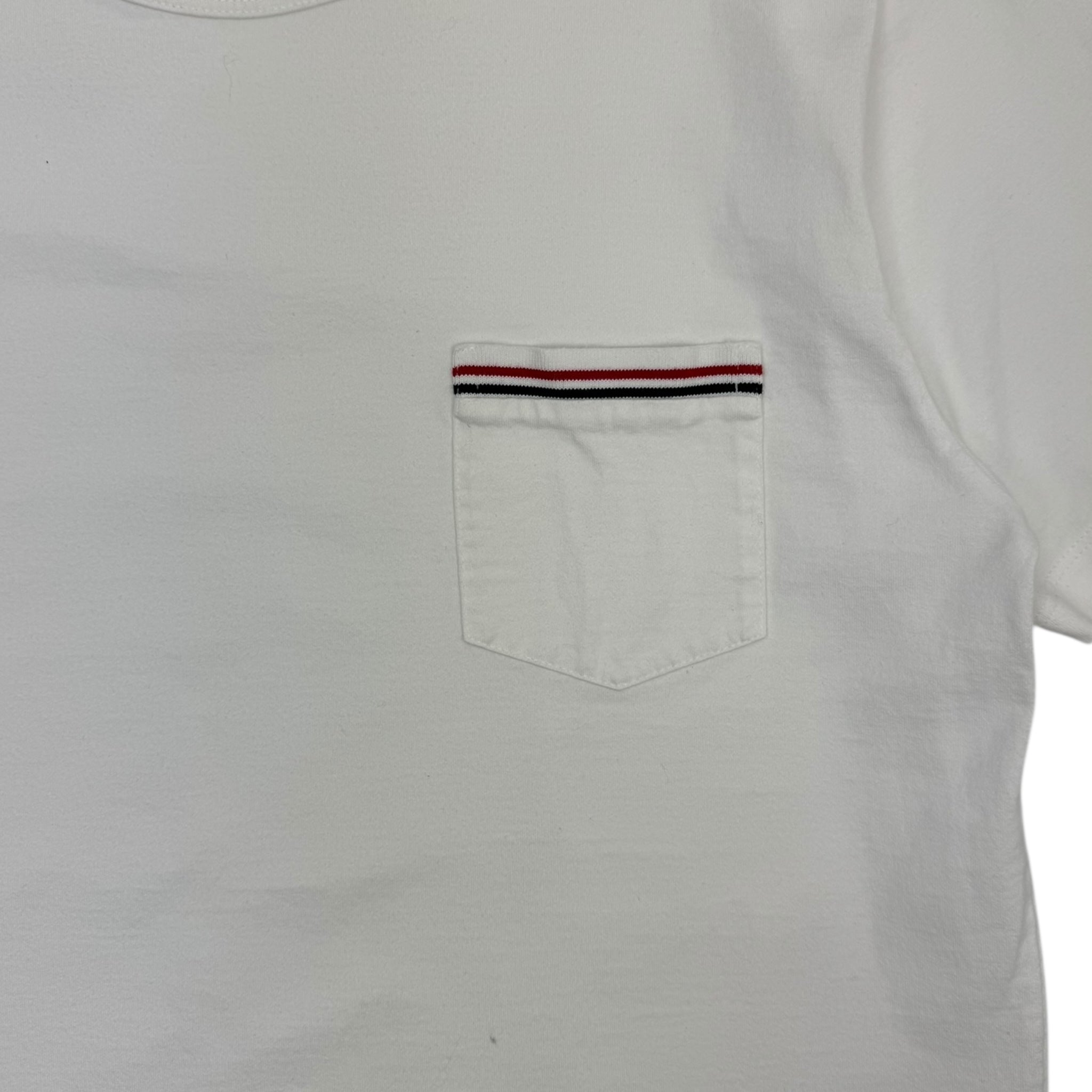 Thom Browne Medium Weight Jersey Pocket T-Shirt White