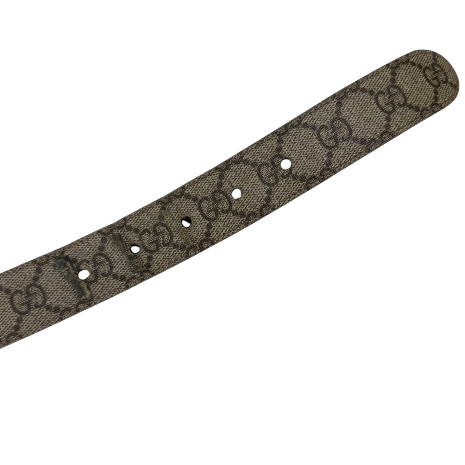 Gucci GG Supreme Reversible Belt Beige