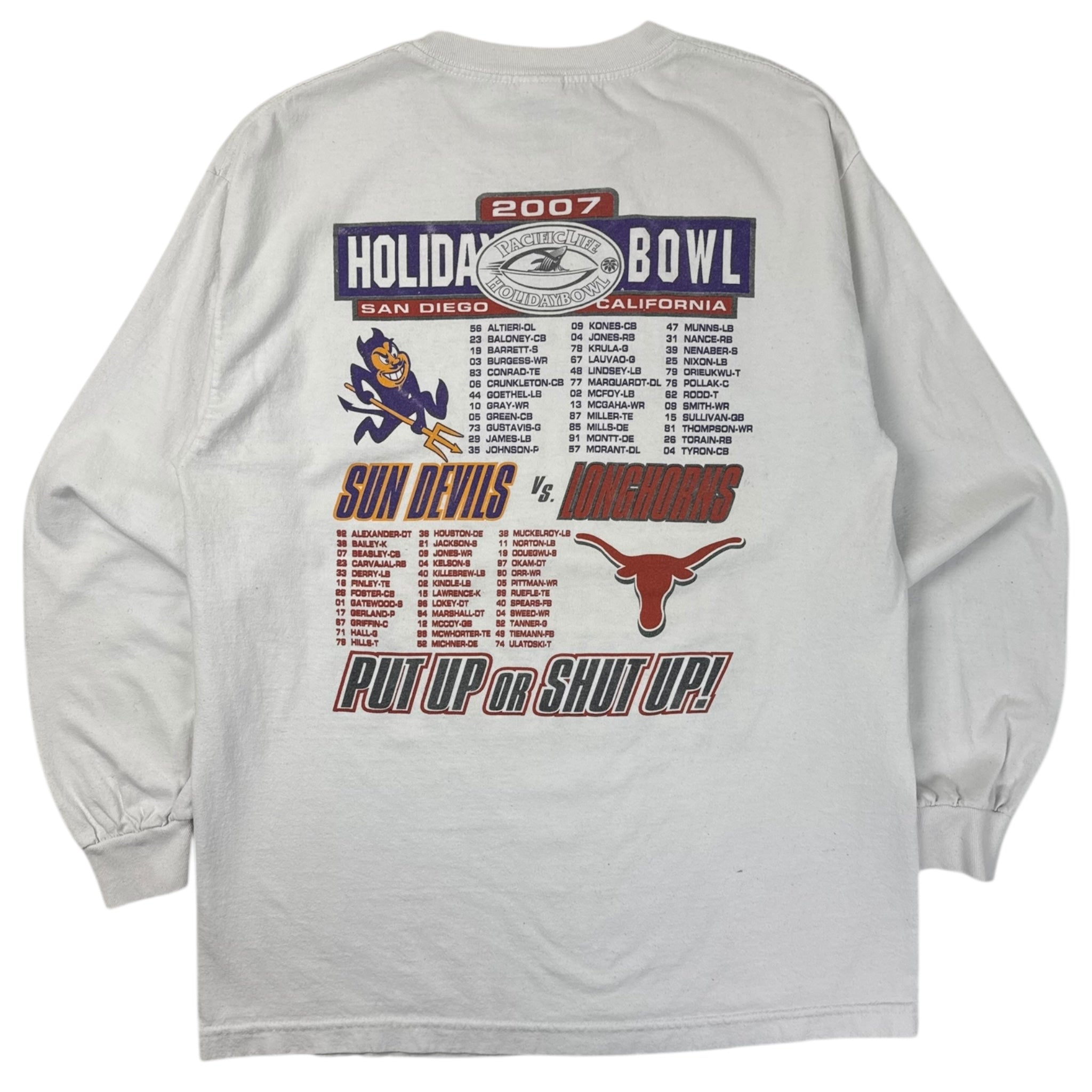 2007 Holiday Bowl Arizona VS Texas NFL Longsleeve