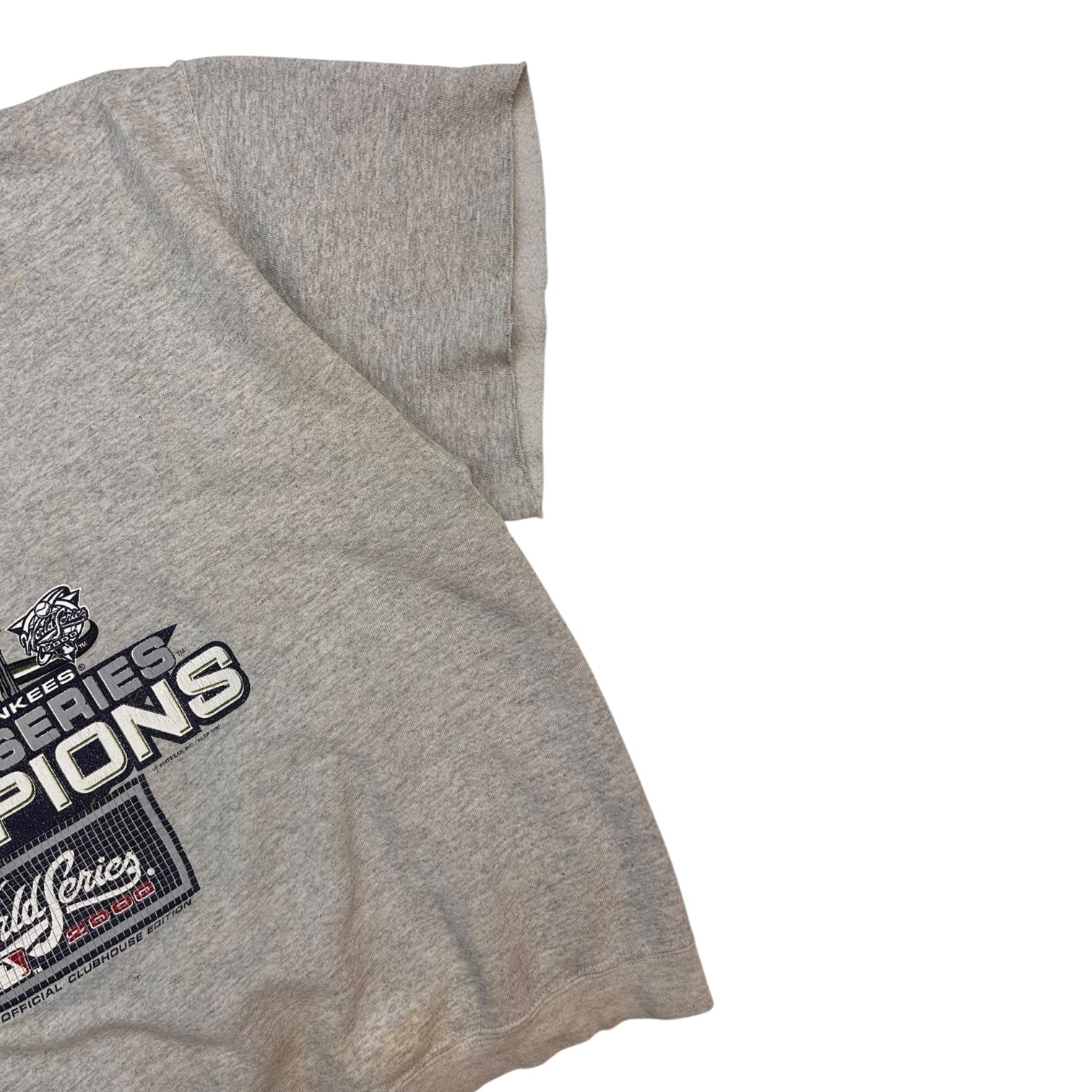 Vintage Lee Sports New York Yankees Subway Series Champions Half Sleeve Crewneck Grey