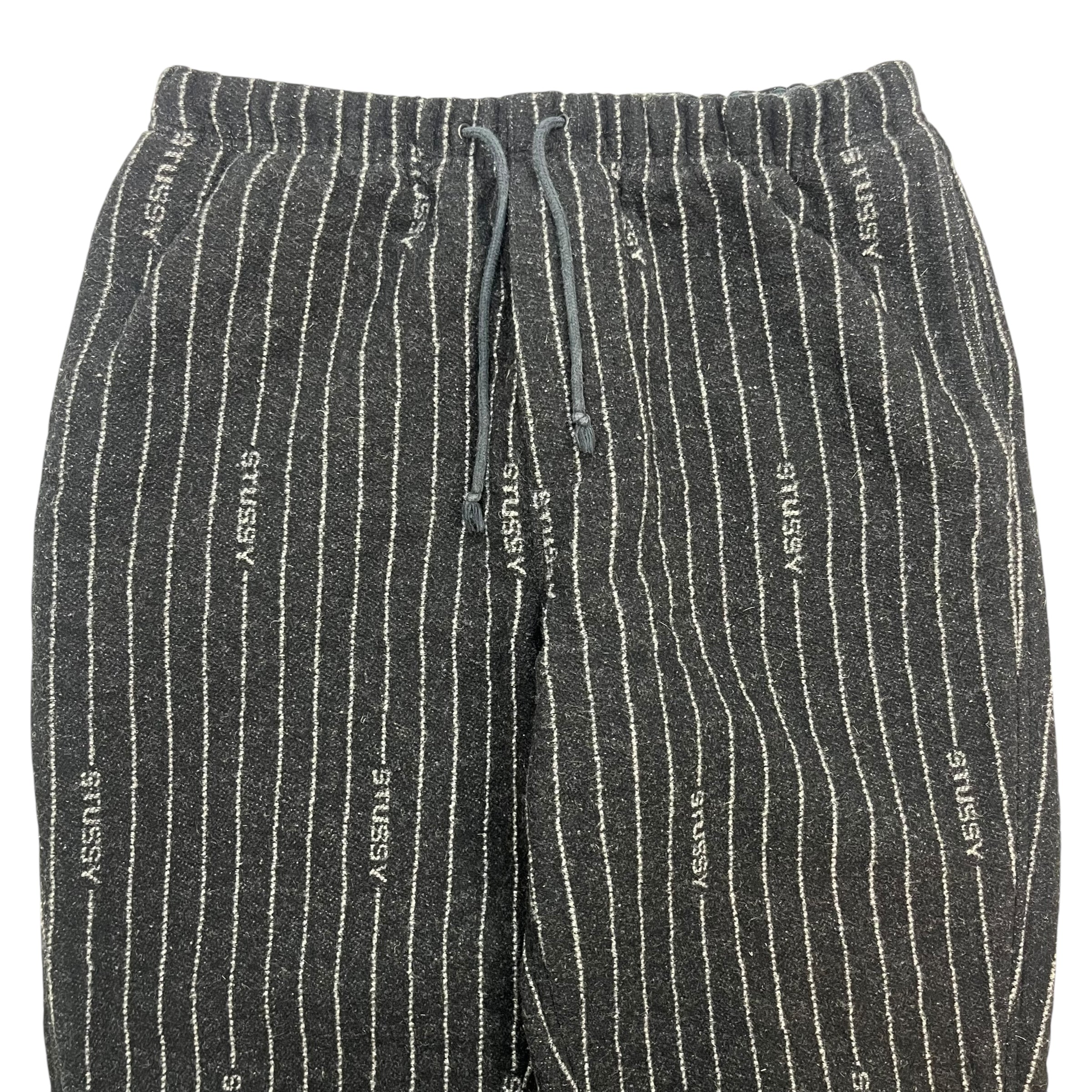 Stussy Nike Pinstriped Wool Sweatpants Black