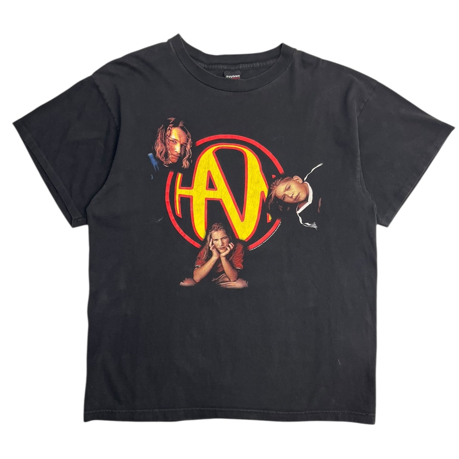 1998 Hanson Band T-Shirt Faded Black
