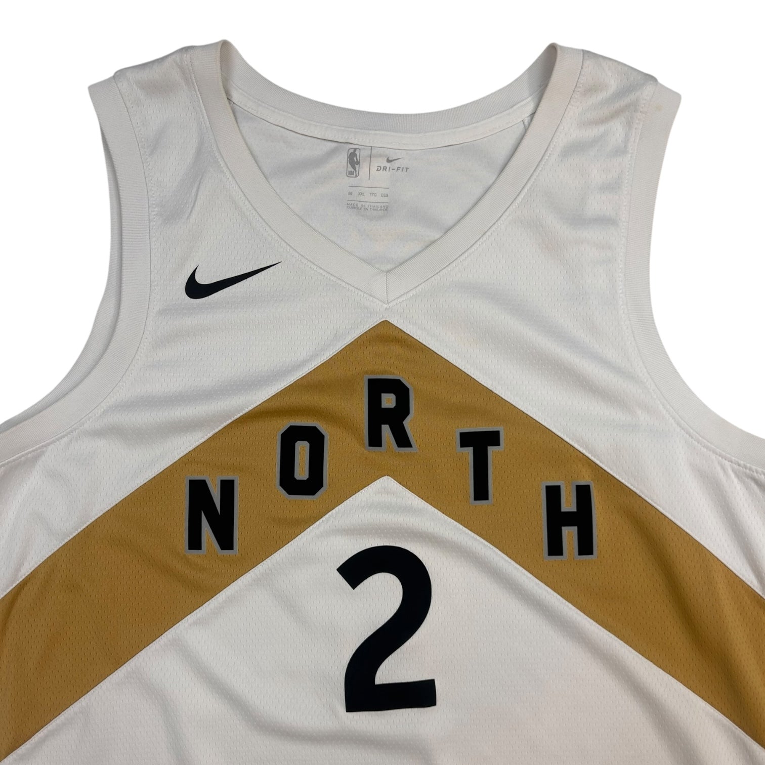 Toronto Raptors Kawhi Leonard 2019 OVO Jersey White/Gold