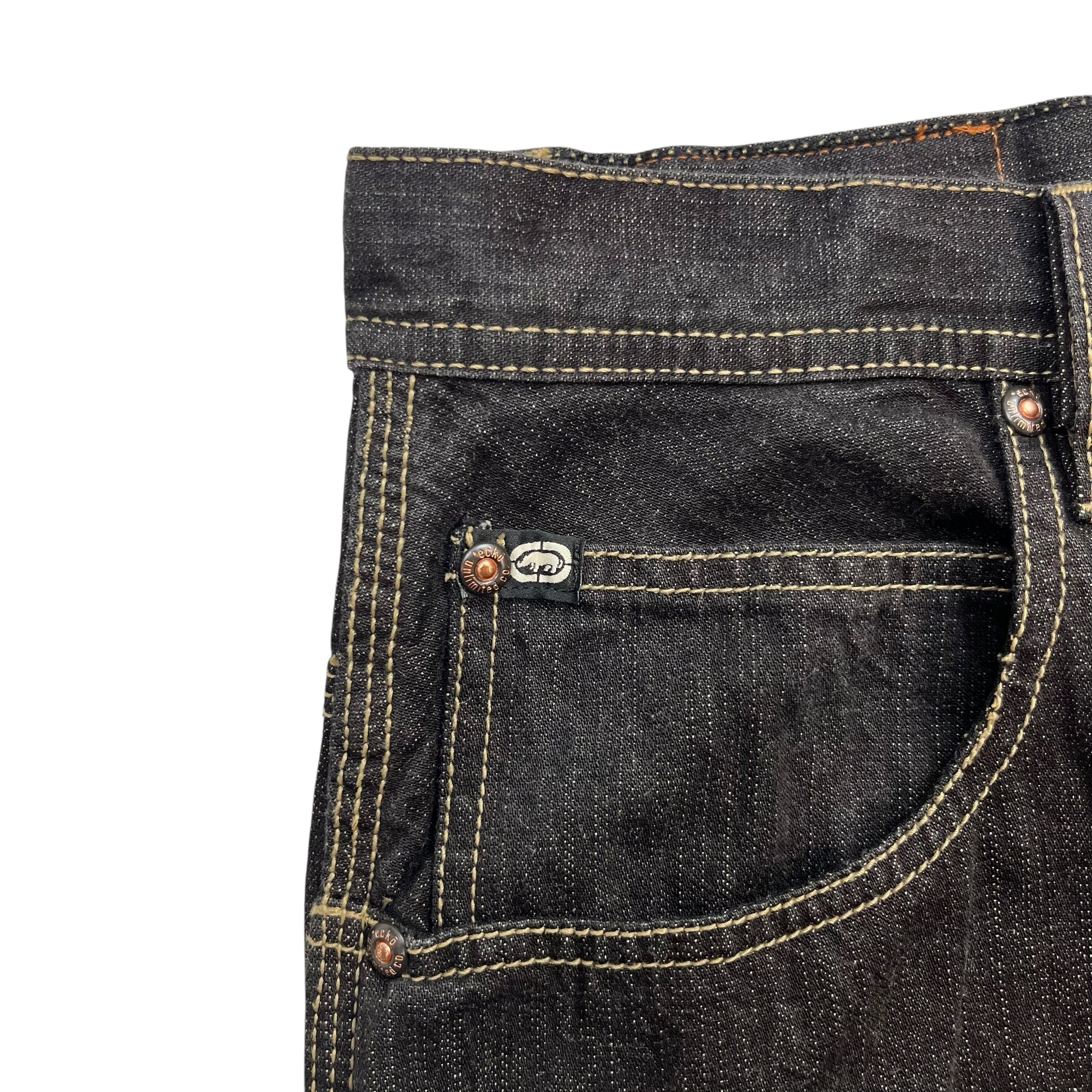 Ecko Unltd Baggy Carpenter Denim Pants Black
