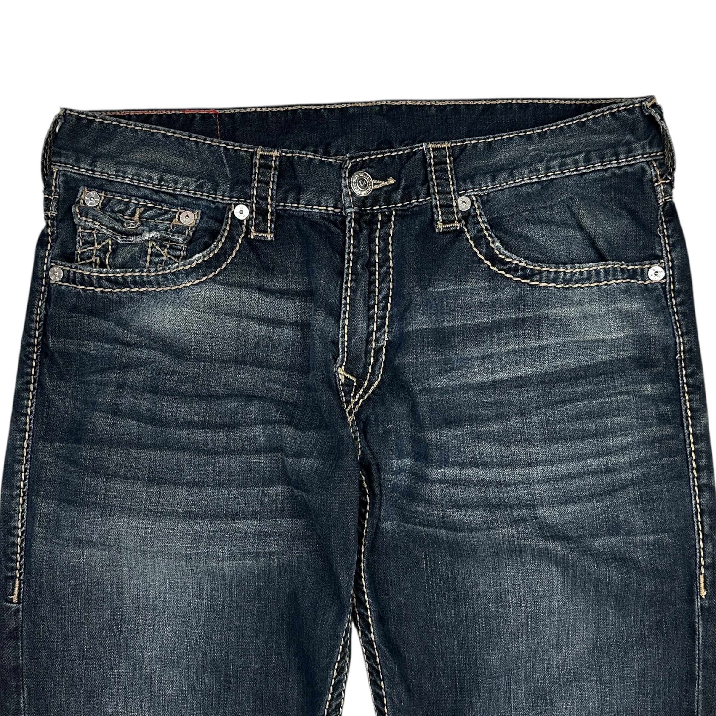 Vintage Y2K True Religion Big T Stitch Denim