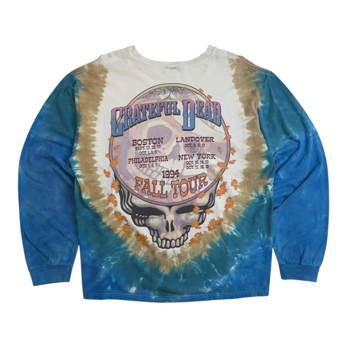 Liquid Blue Grateful Dead Banjo Tie-Dye Long Sleeve Shirt