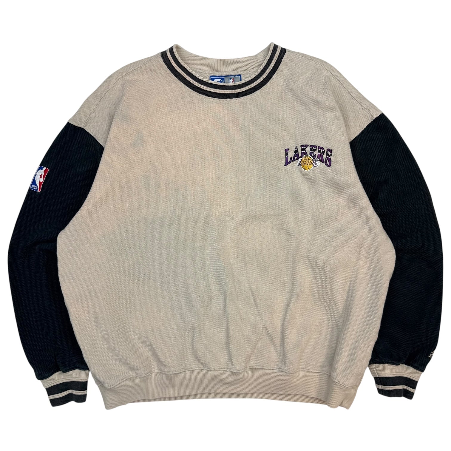 Vintage Starter Los Angeles Lakers Crewneck Black/Biege