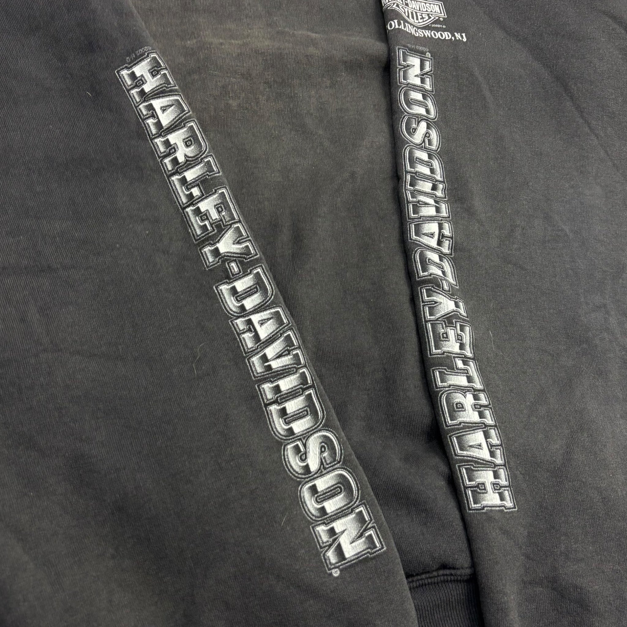 2002 Harley Davidson Crewneck Faded Black