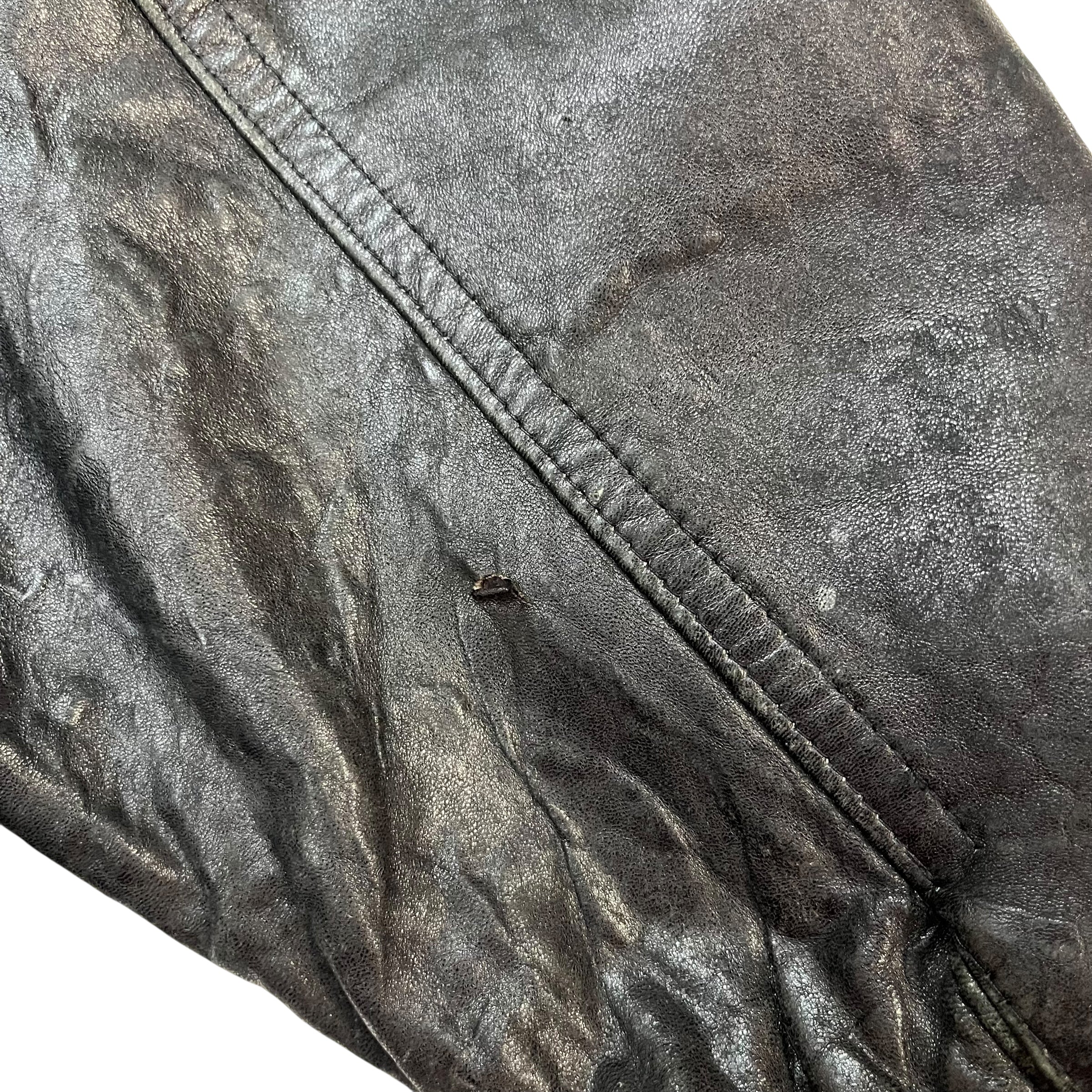 Vintage Ocean West Leather Jacket Black