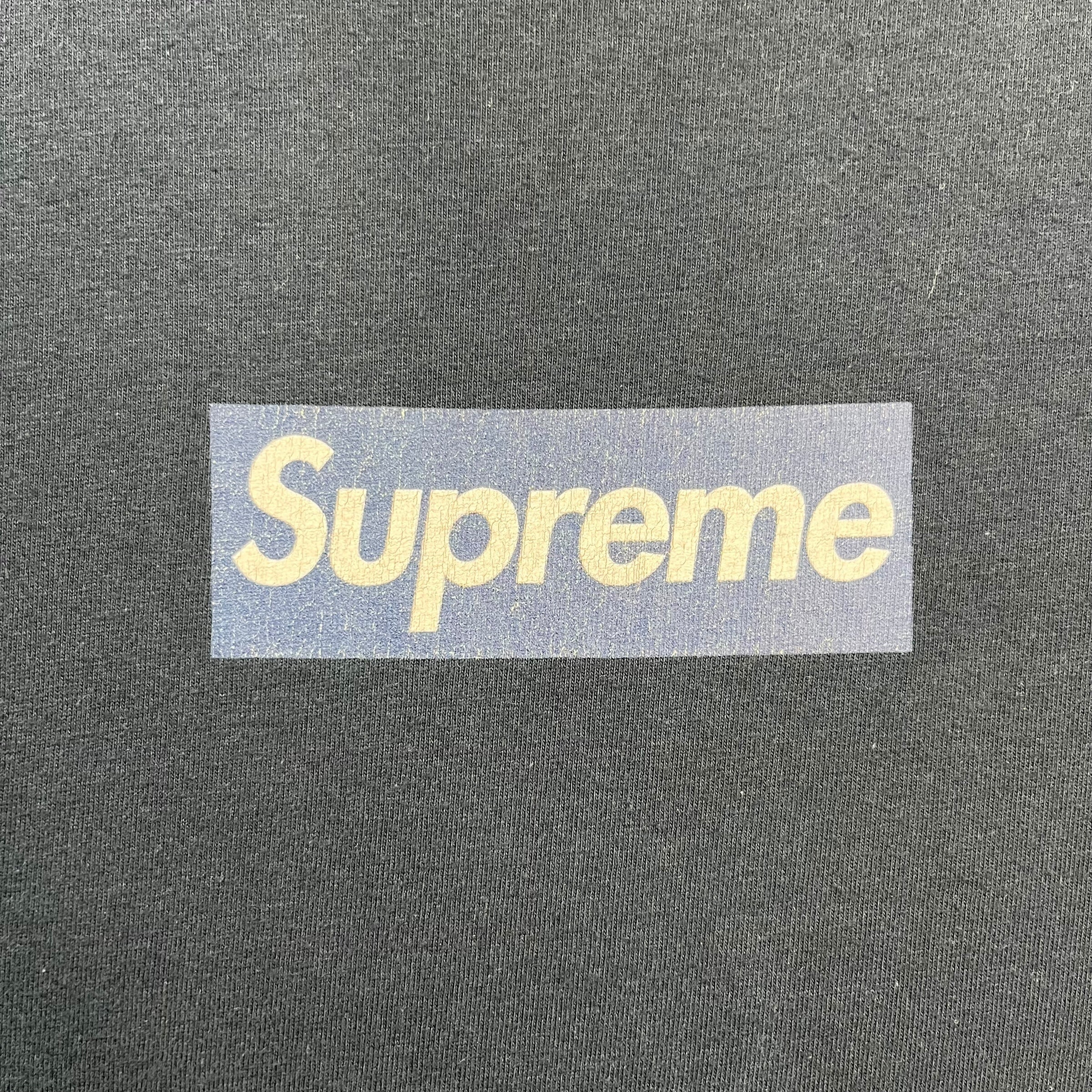 Supreme New York Yankees Box Logo Tee Navy Blue