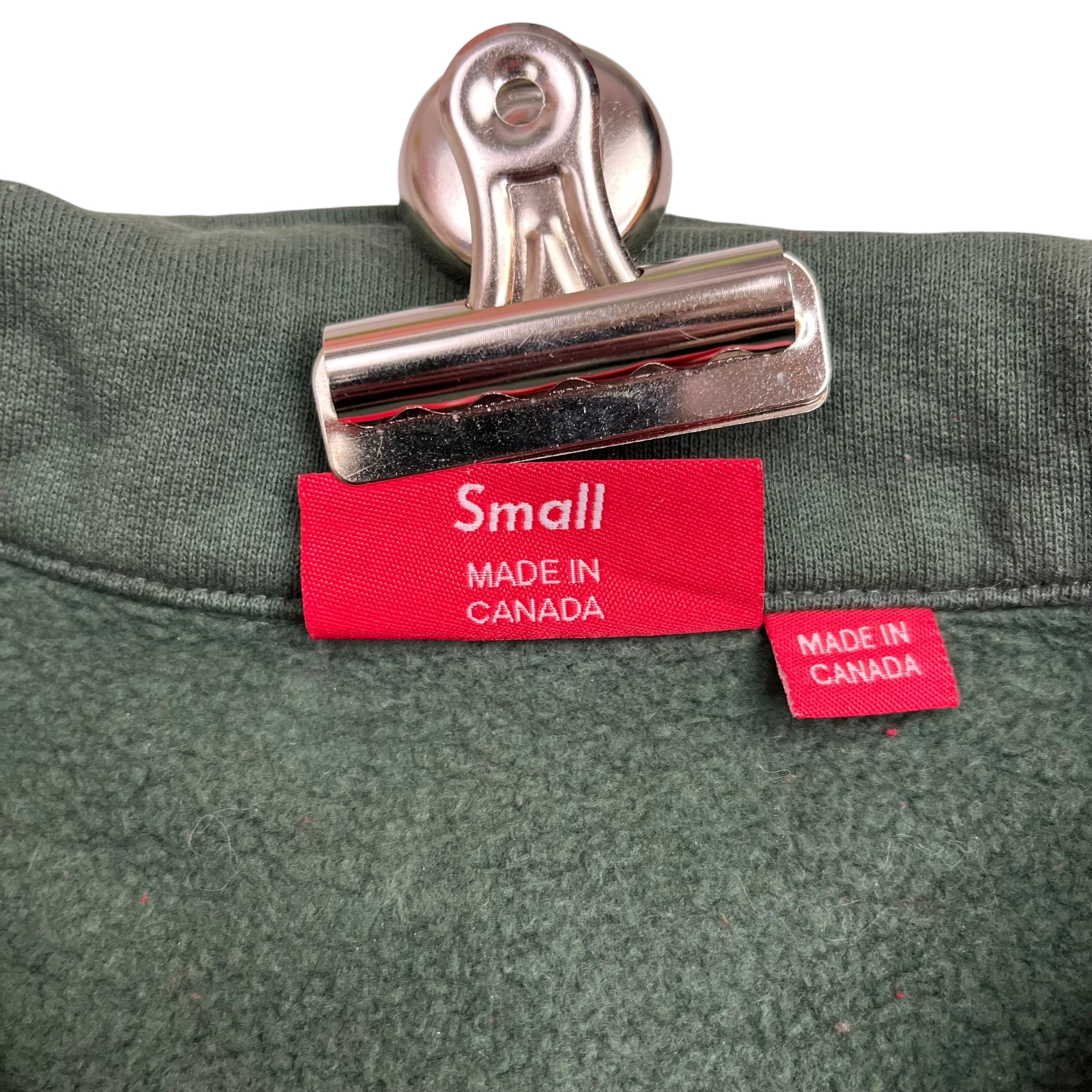 FW17 Supreme Two Tone Half Zip Sweater Green/Red